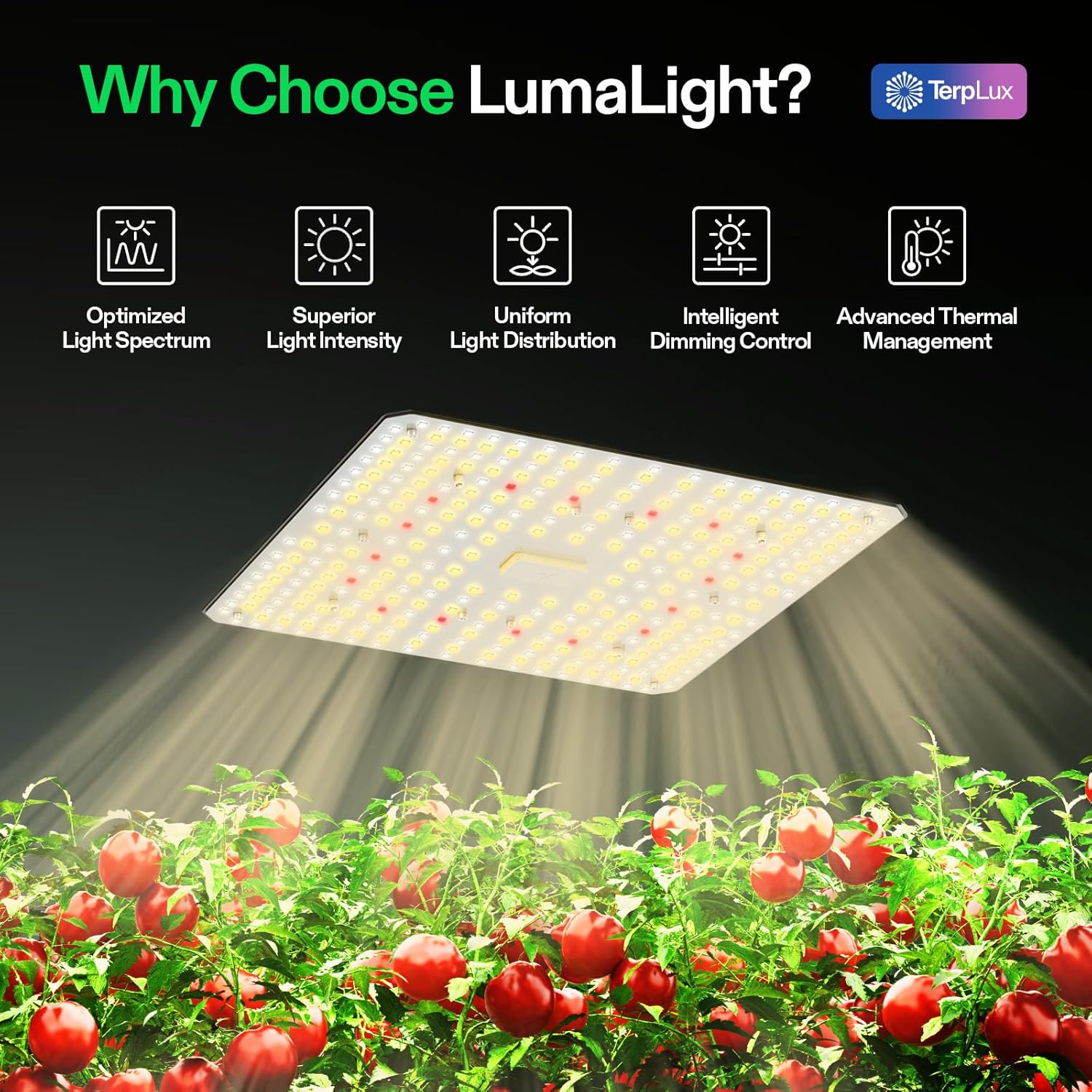 VIVOSUN LumaLight 200W LED Grow Light, Full Spectrum Plant Light