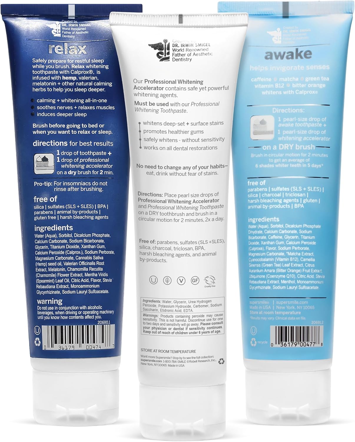 Supersmile Awake Zesty Mint Whitening Toothpaste, with Caffeine, 4.2 Oz