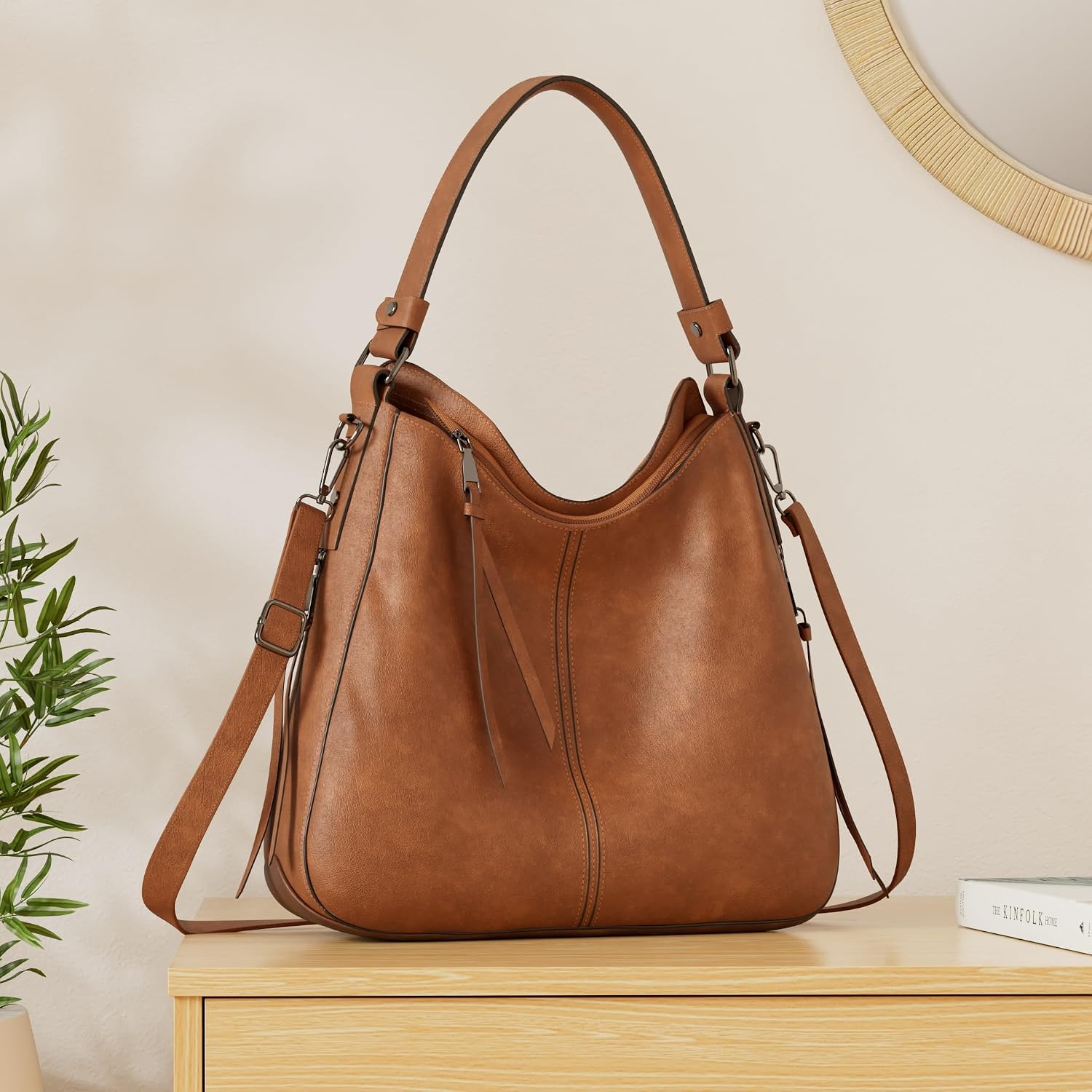 Hobo Crossbody Bag for Women, Designer Shoulder Purse Handbags