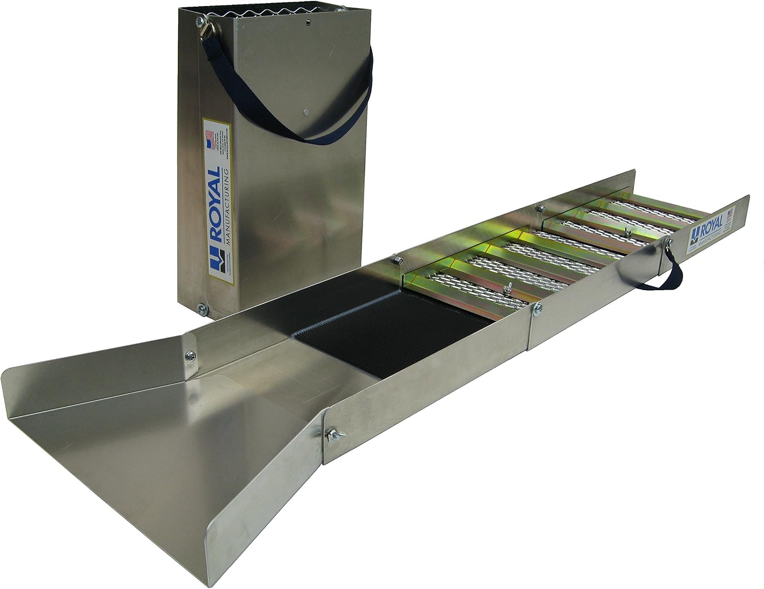 Self-Locking Backpacking Stream Sluice Box Combo with Stand