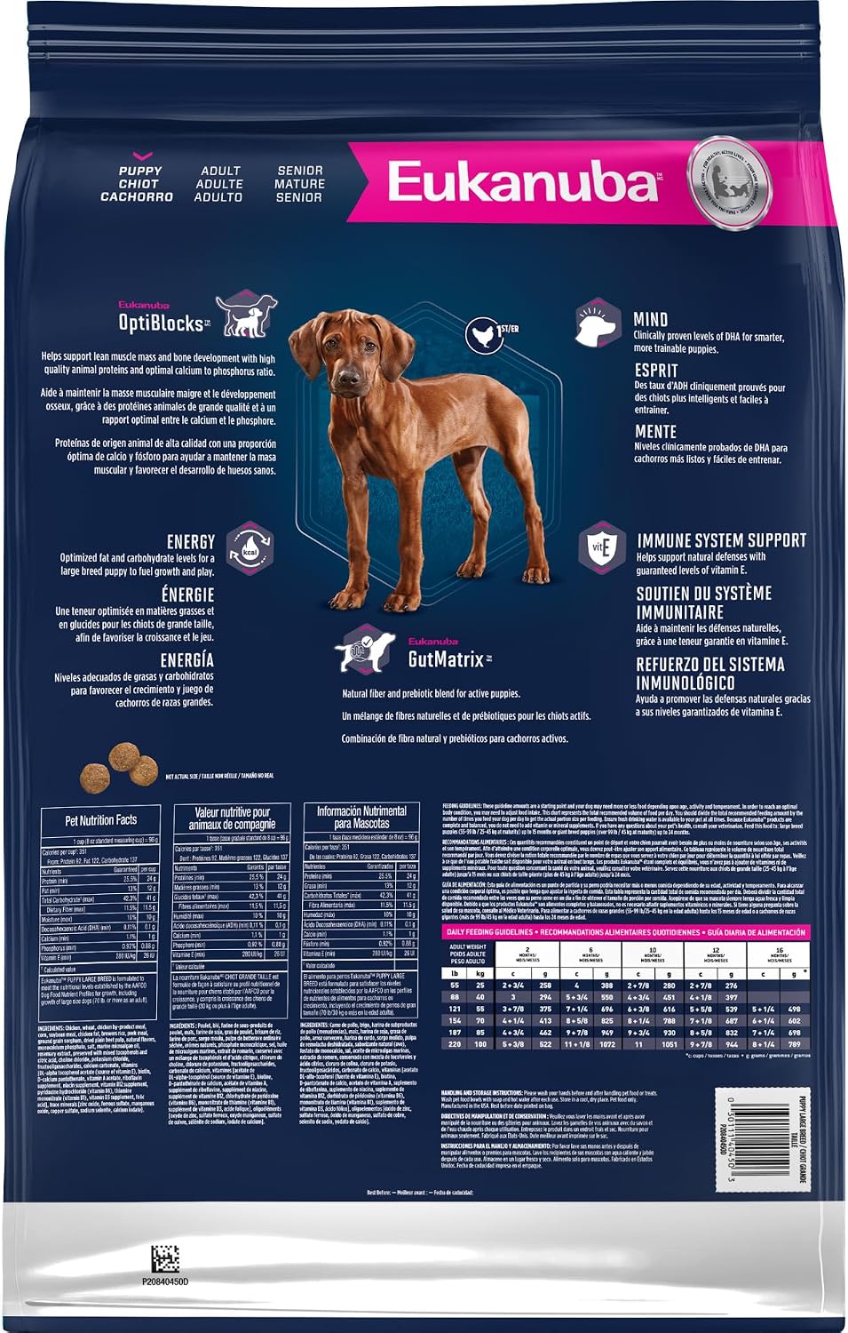 Eukanuba Puppy Large Breed Dry Dog Food, 4.5 lb Bag.
