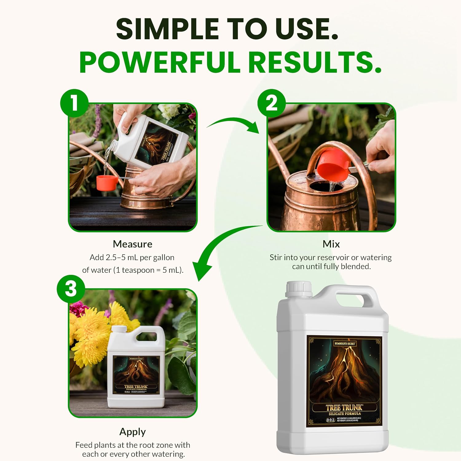 Humboldts Secret Tree Trunk | Potassium Silicate Additive | Liquid Fertilizer for Thicker Stalks, Stress Resistance & Branch Development | Indoor & Outdoor Plant Food, Hydroponic Nutrients, 32 Ounce