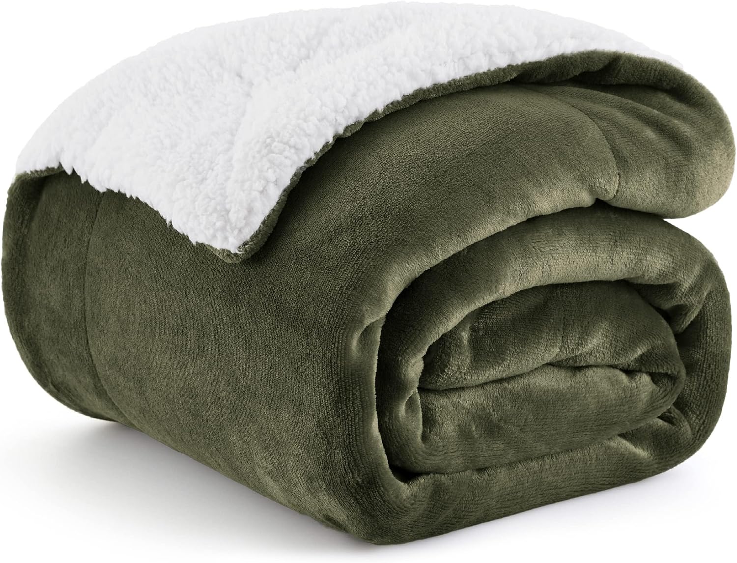 Bedsure GentleSoft Sherpa Fleece Throw Blanket for Couch, Non-Heated, Thick & Warm Cozy Blanket for Winter Fall, Soft Fuzzy Plush Throw Gifts for Women and Men, Grey, 50x60 Inches