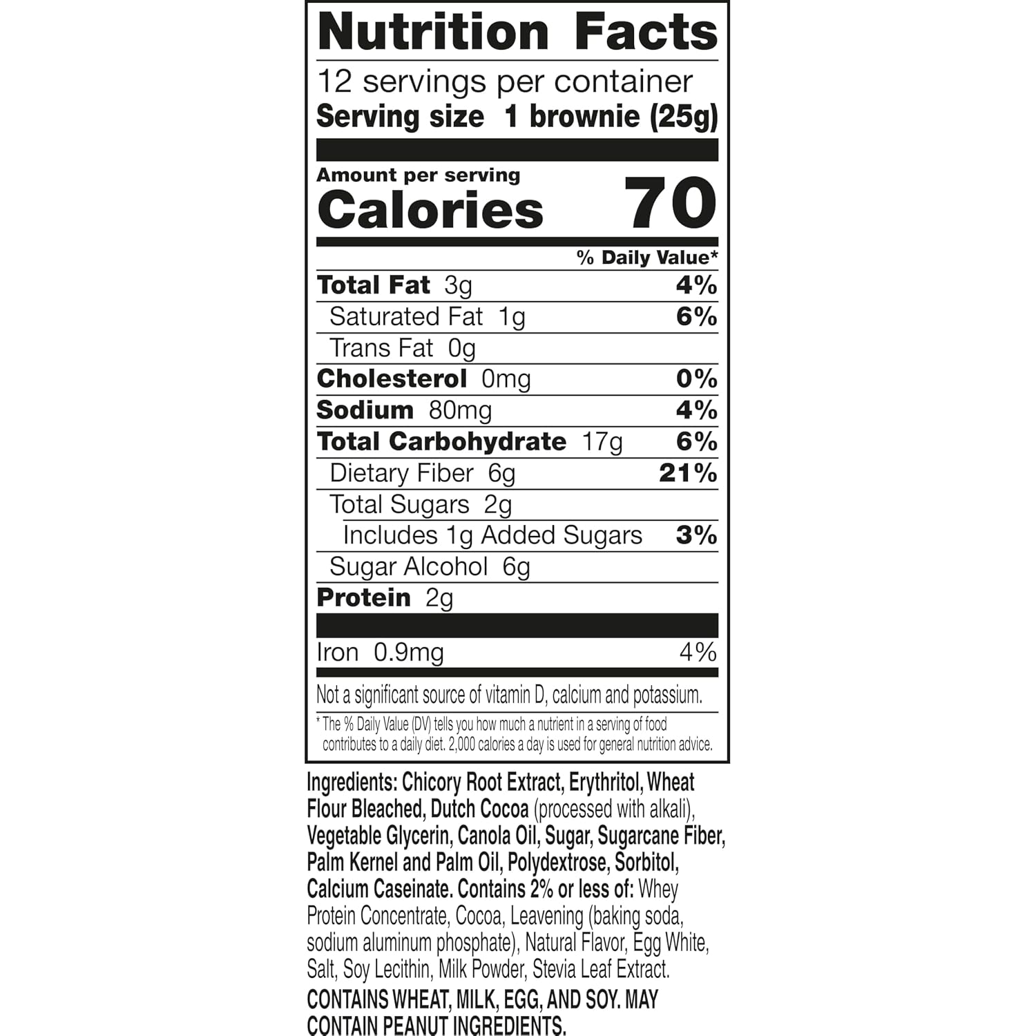Fiber One 70 Calorie Chocolate Fudge Brownies, Mega Pack, 18 ct, 16 oz | 26% Daily Value of Fiber per Bar, 70 Calories & 2g Sugar, 5g Net Carbs, Bulk Pack for Office or Pantry Stocking
