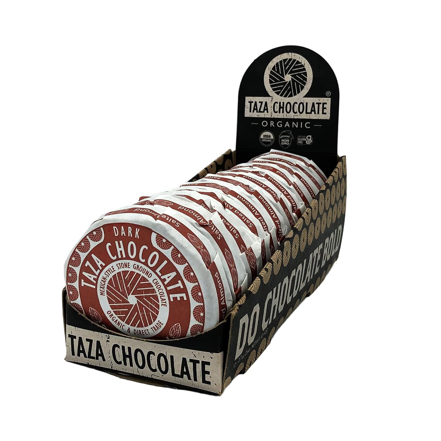 Taza Chocolate Organic Mexicano Disc Stone Ground, Variety Pack, 1.35 Ounce (8 Count), Vegan | Vegan, Dairy Free, Gluten Free, Organic Stone Ground Dark Chocolate Disc, 1.35 Ounce
