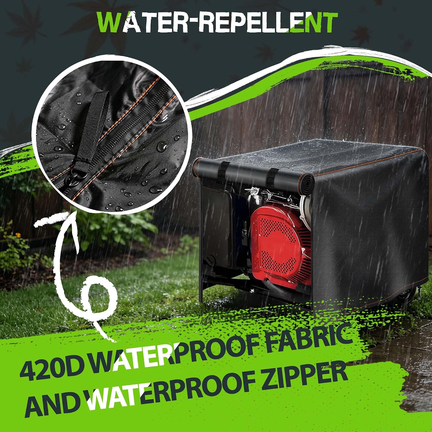 Generator Cover Portable Waterproof,Generator Rain Cover for Outside,Universal Generator Cover for Most Portable Generators 5000-10000 Watt(32"L x 24"W x 24"H)