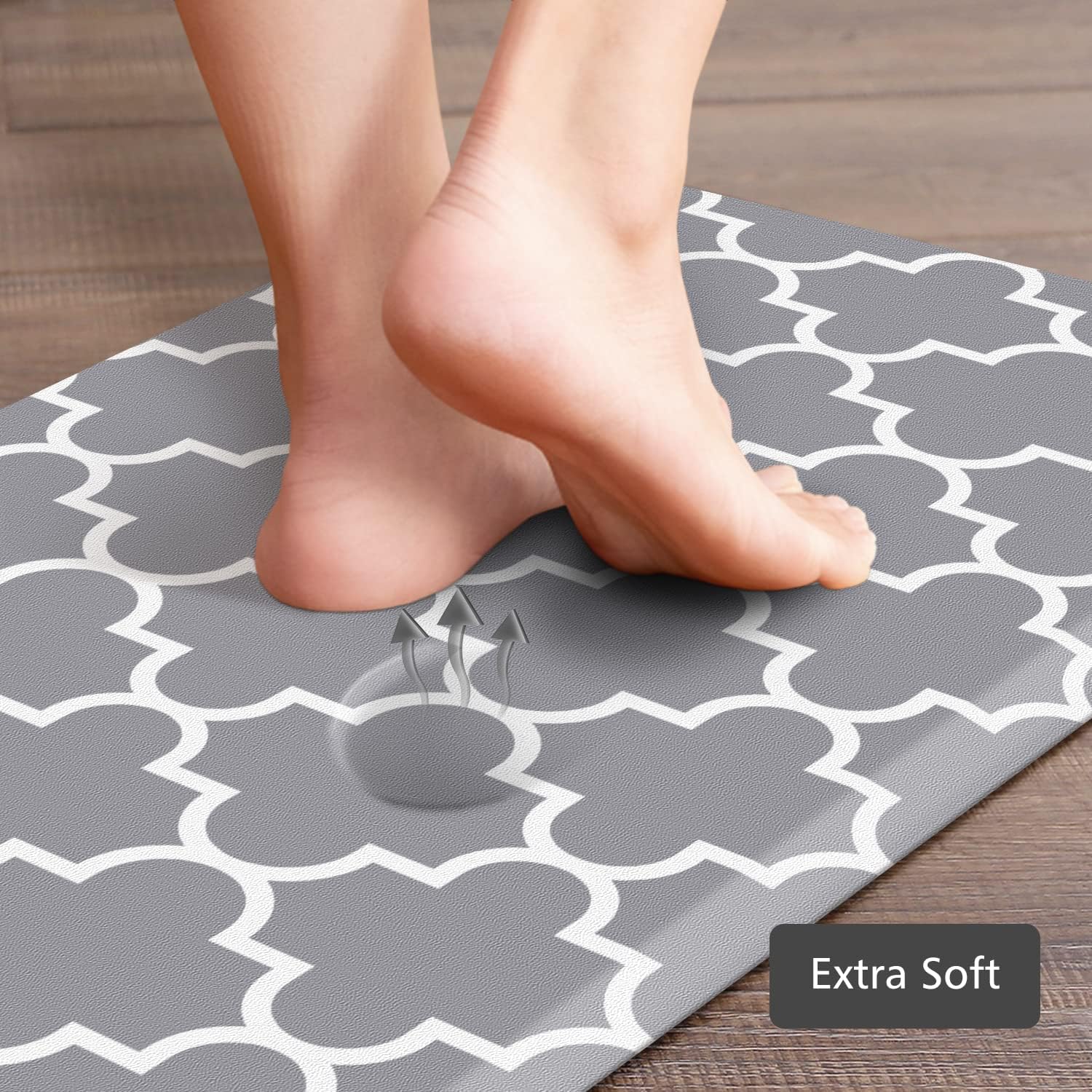 KMAT Kitchen Mat Set of 2,Cushioned Anti-Fatigue Kitchen Mats for Floor