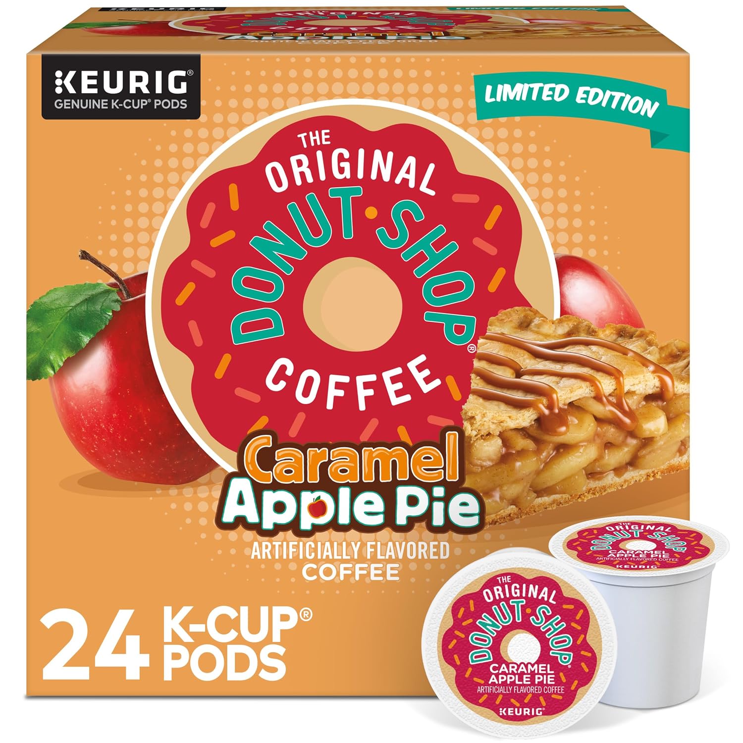 The Original Donut Shop Caramel Apple Pie Coffee, Keurig K-Cup Pod, Light Roast, 24 Count