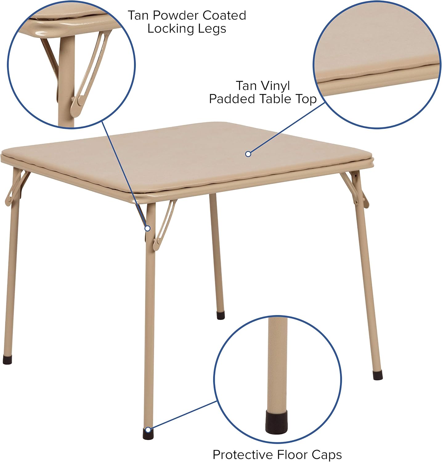 EMMA + OLIVER Blue Kids Folding Table