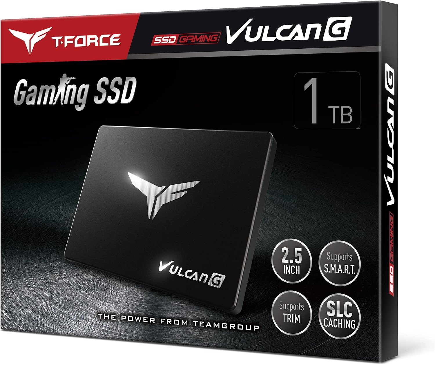 TEAMGROUP T-Force Vulcan G 512GB SLC Cache 3D NAND TLC 2.5 Inch SATA III Internal Solid State Drive SSD (R/W Speed up to 550/500 MB/s) T253TG512G3C301