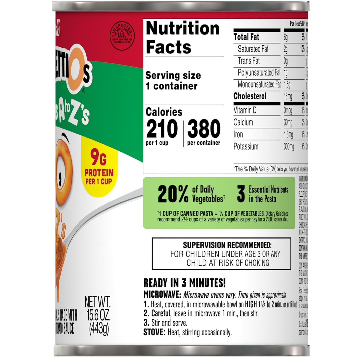 SpaghettiOs Original Canned Pasta, 15.8 oz Can (Pack of 4)