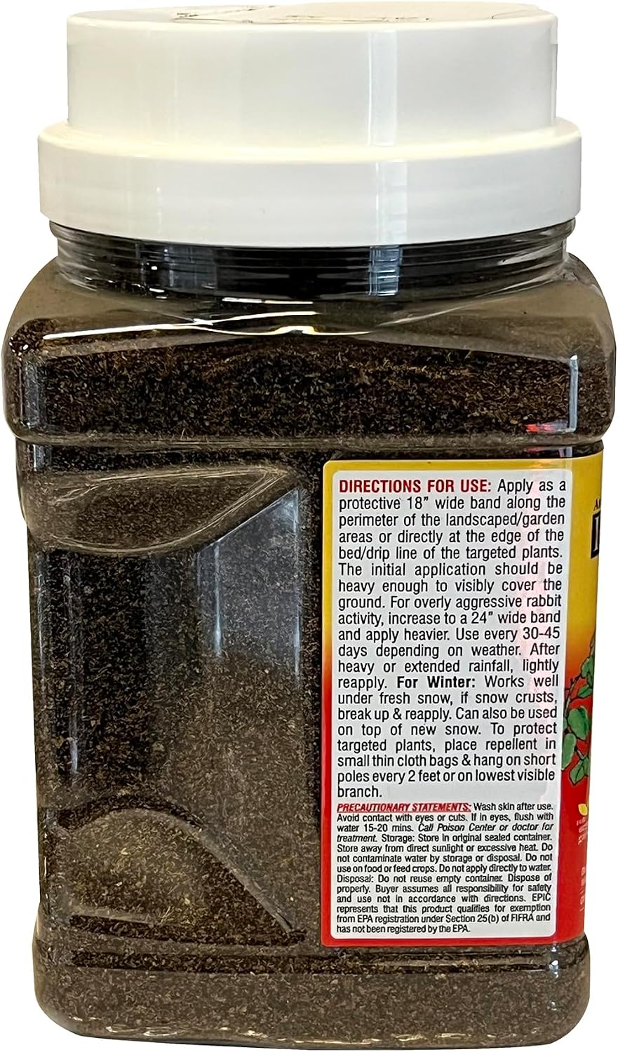 Rabbit Scram All Natural Granular Repellent - All-Natural, Animal, People and Pet Safe Granule (2.5 lb Shaker)