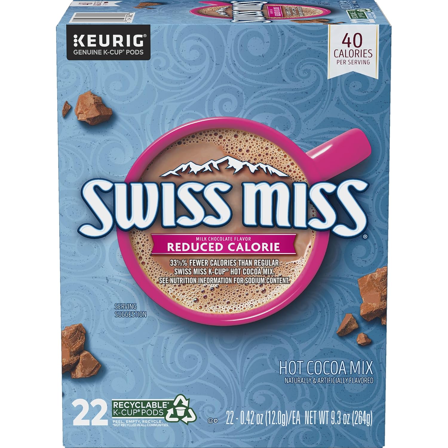 Swiss Miss Milk Chocolate Hot Cocoa Keurig Single-Serve K Cup Pods, 28 Count
