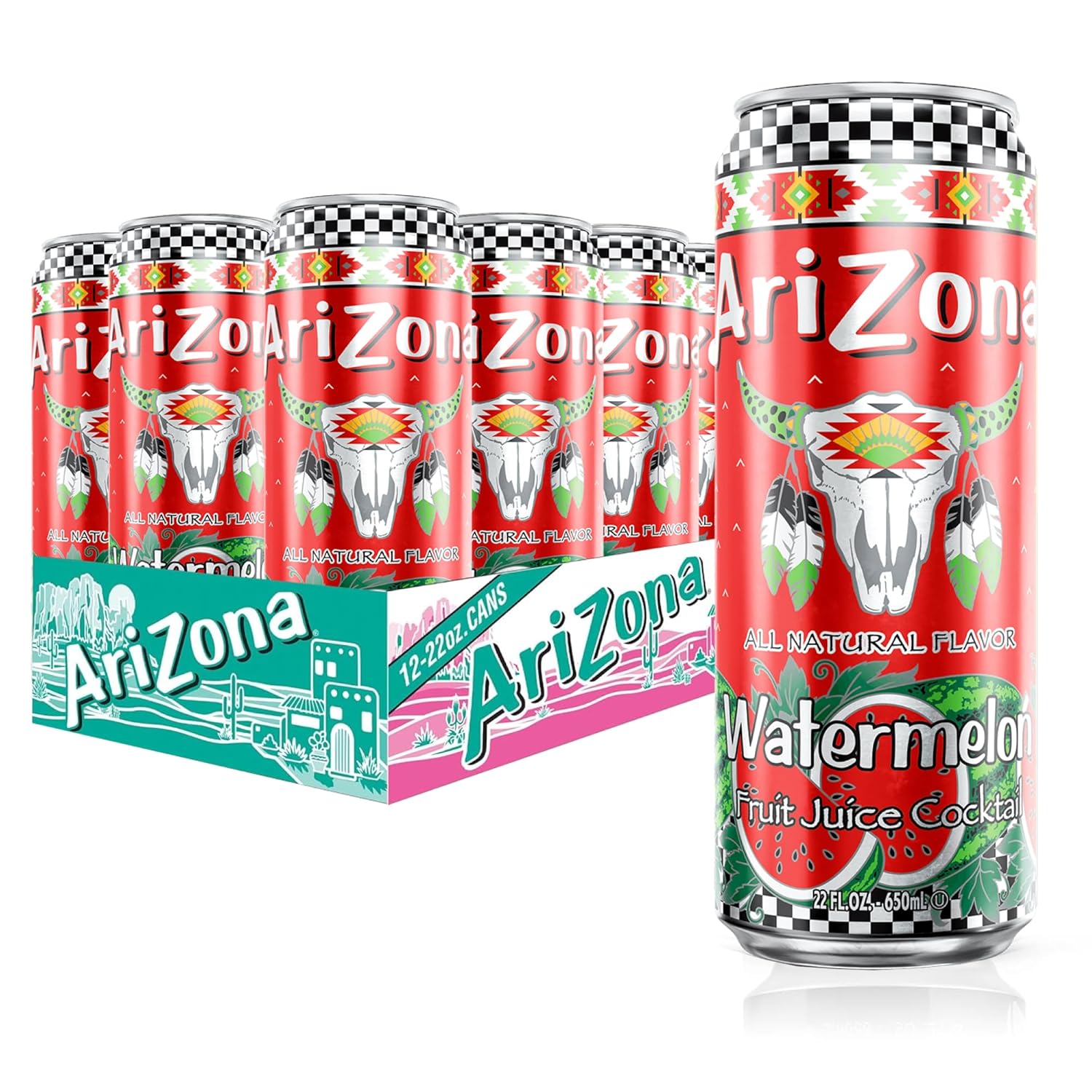AriZona Mucho Mango | Fruit Juice Cocktail | 22 Fl Oz (12 Pack)