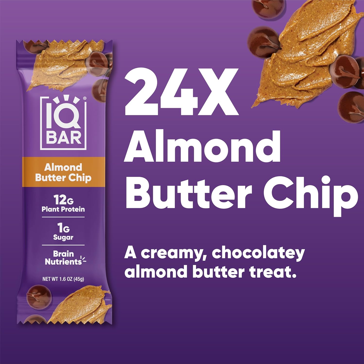 IQBAR Clean Protein Bars, Low Sugar Keto, Banana Nut 12-Count