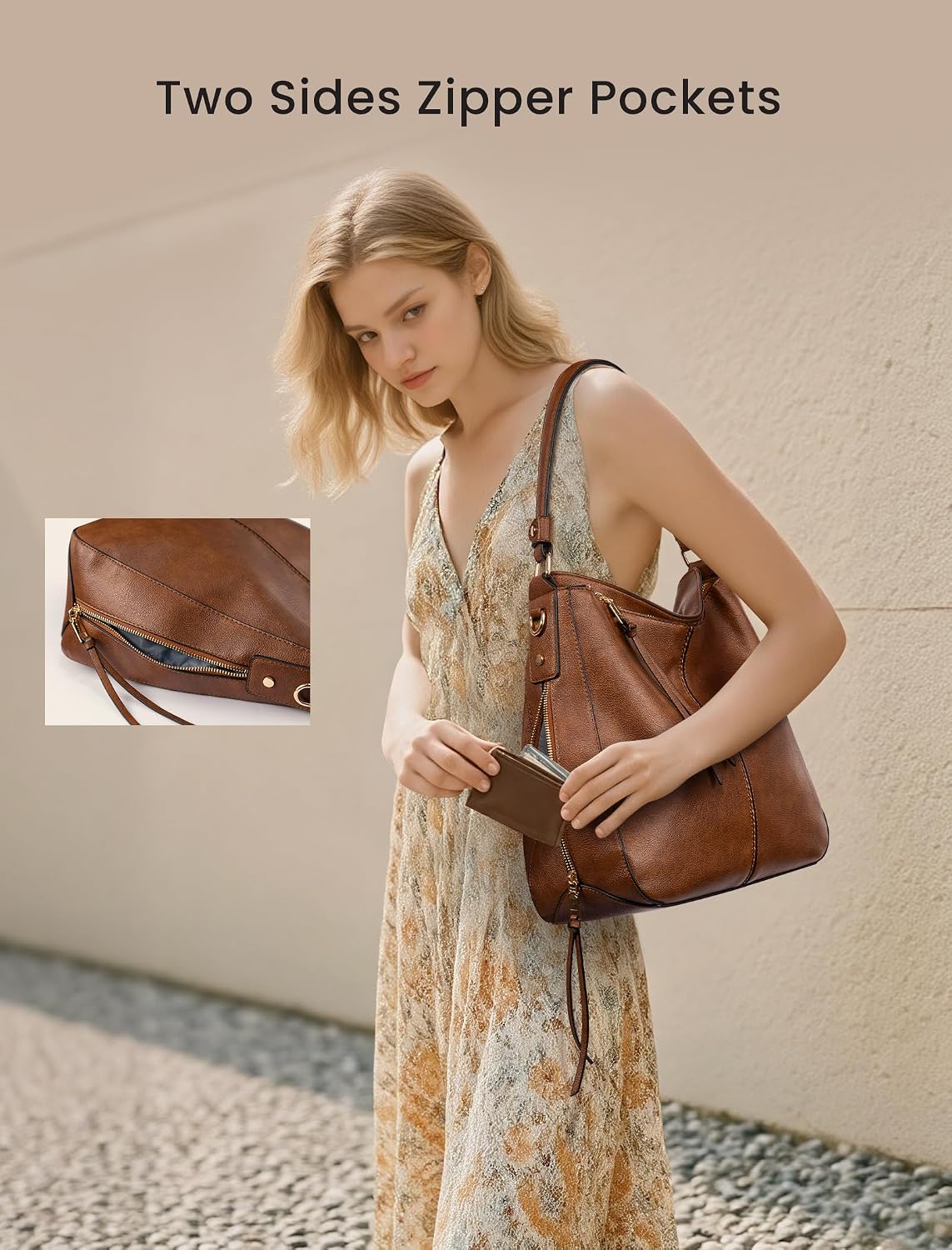 Hobo Crossbody Bag for Women, Designer Shoulder Purse Handbags