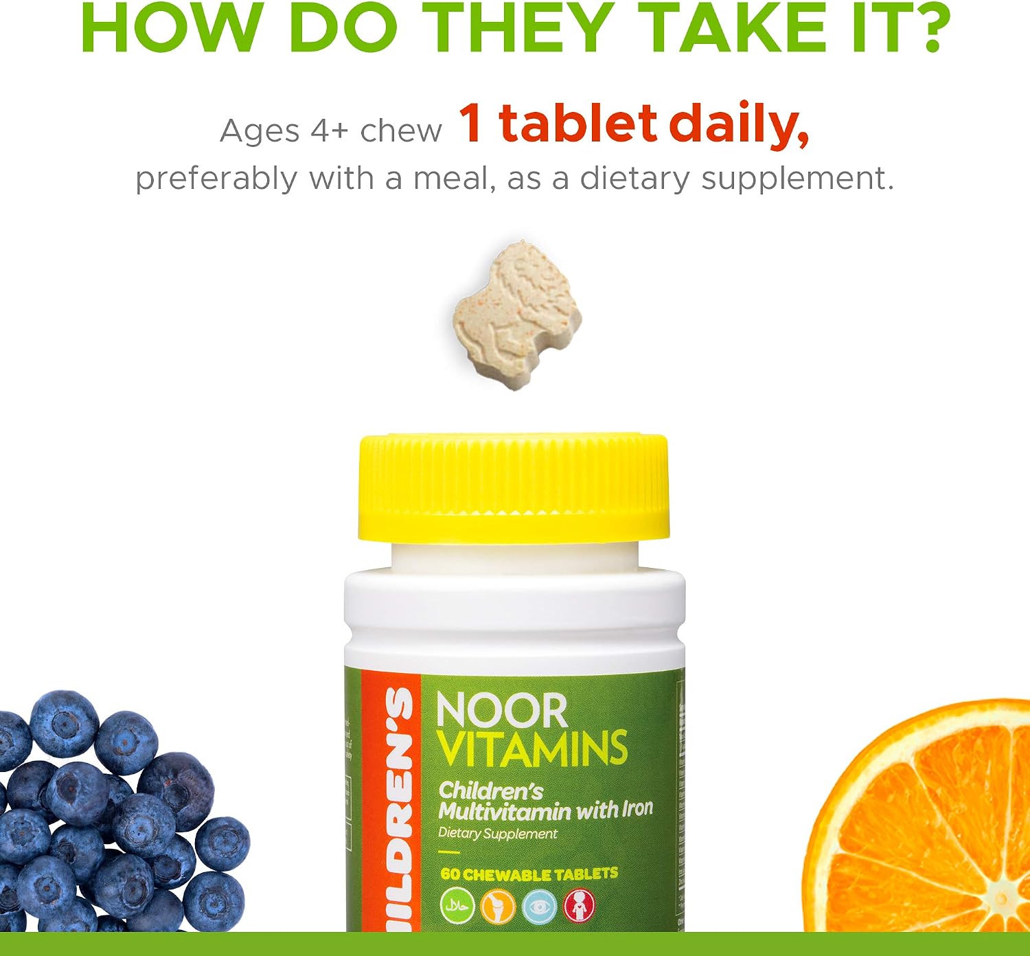 Noor Vitamins Halal Kids Multivitamin Chewable: Essential Vitamins for Immune