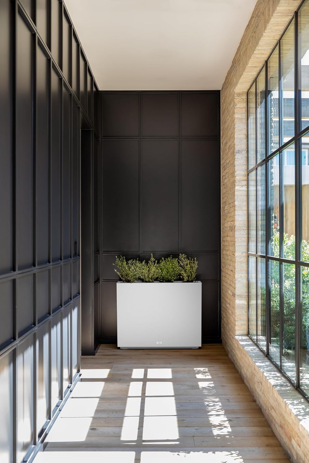 Veradek Span Plastic Box Series Planter - Tall Rectangular, White, All-Weather Resistant, Removable Insert Bucket, Modern Design, Indoor/Outdoor Use | Made From Durable Plastic Featuring a Removable Insert Bucket. Modern Porch/Patio Décor for Plants and…