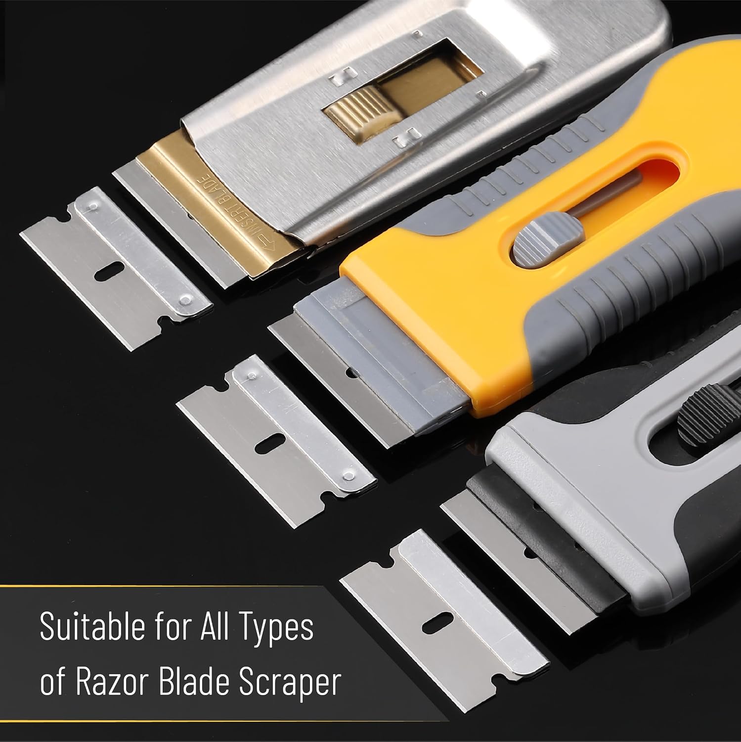 Bates- Razor Blades, 50 pcs, Carbon Steel Flat Scraper Blades