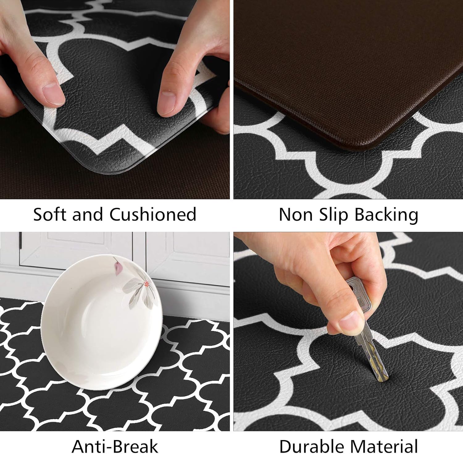 KMAT Kitchen Mat Set of 2,Cushioned Anti-Fatigue Kitchen Mats for Floor