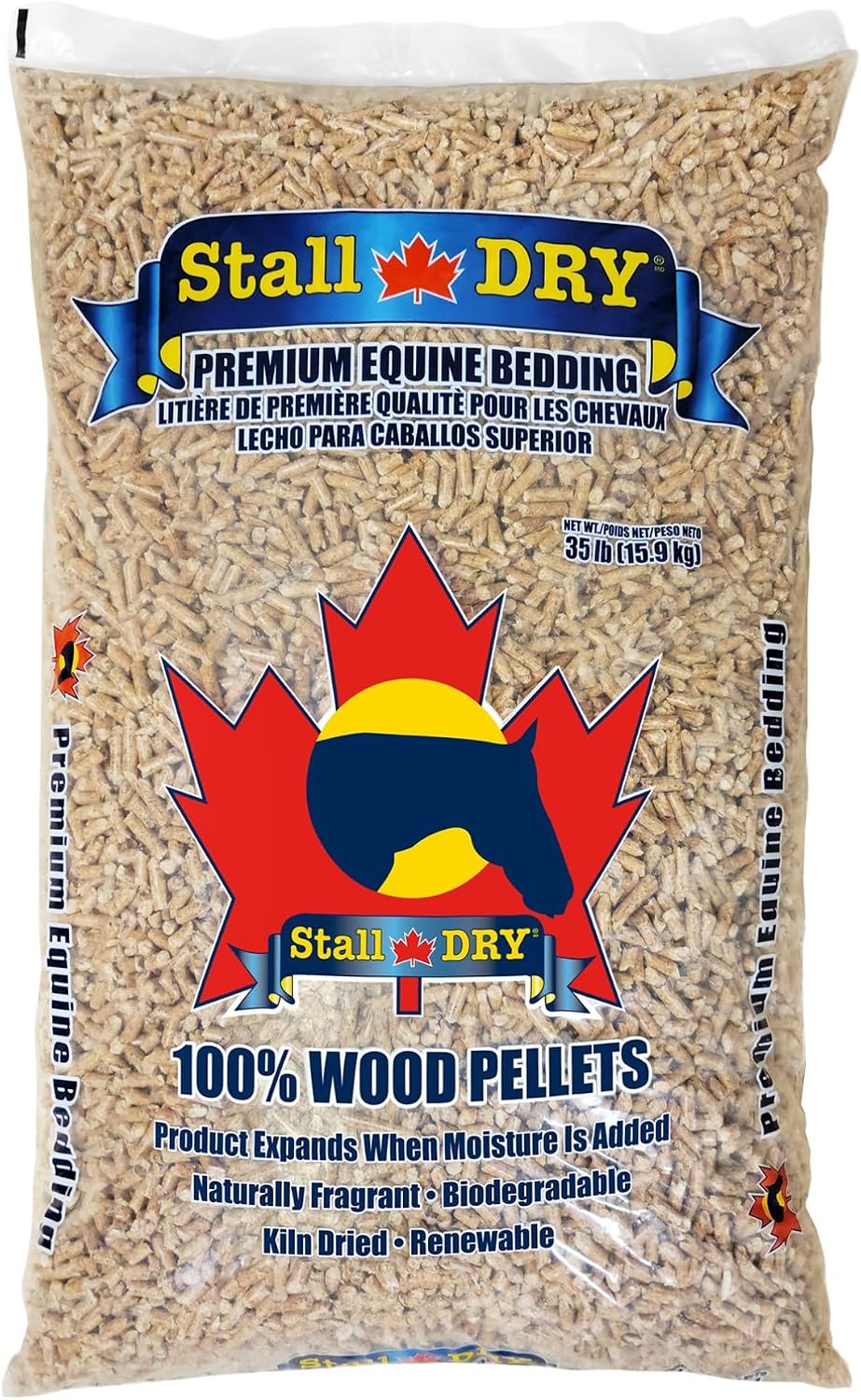 Progressive Planet Stall Dry Premium Equine Bedding Pellets, 35lbs - 100% Natural Kiln-Dried Pine Pellets