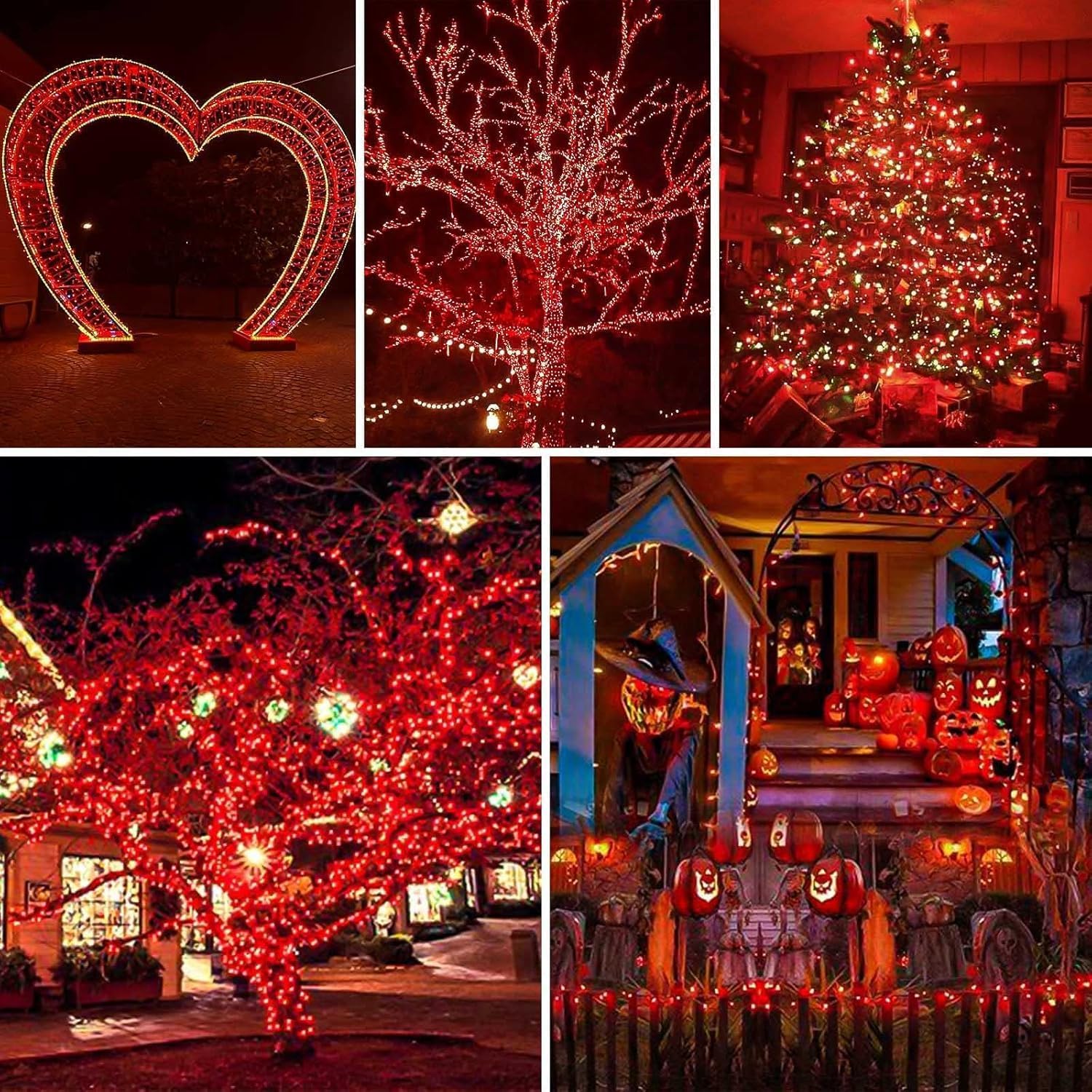 Solar String Lights Outdoor 2 Pack 170FT 480 LED Christmas Light Warm White