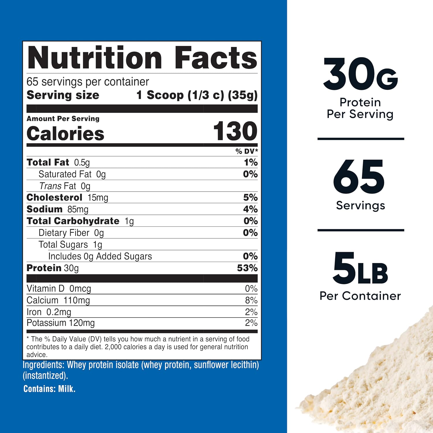 Nutricost Whey Protein Isolate Powder (Vanilla) 2LBS