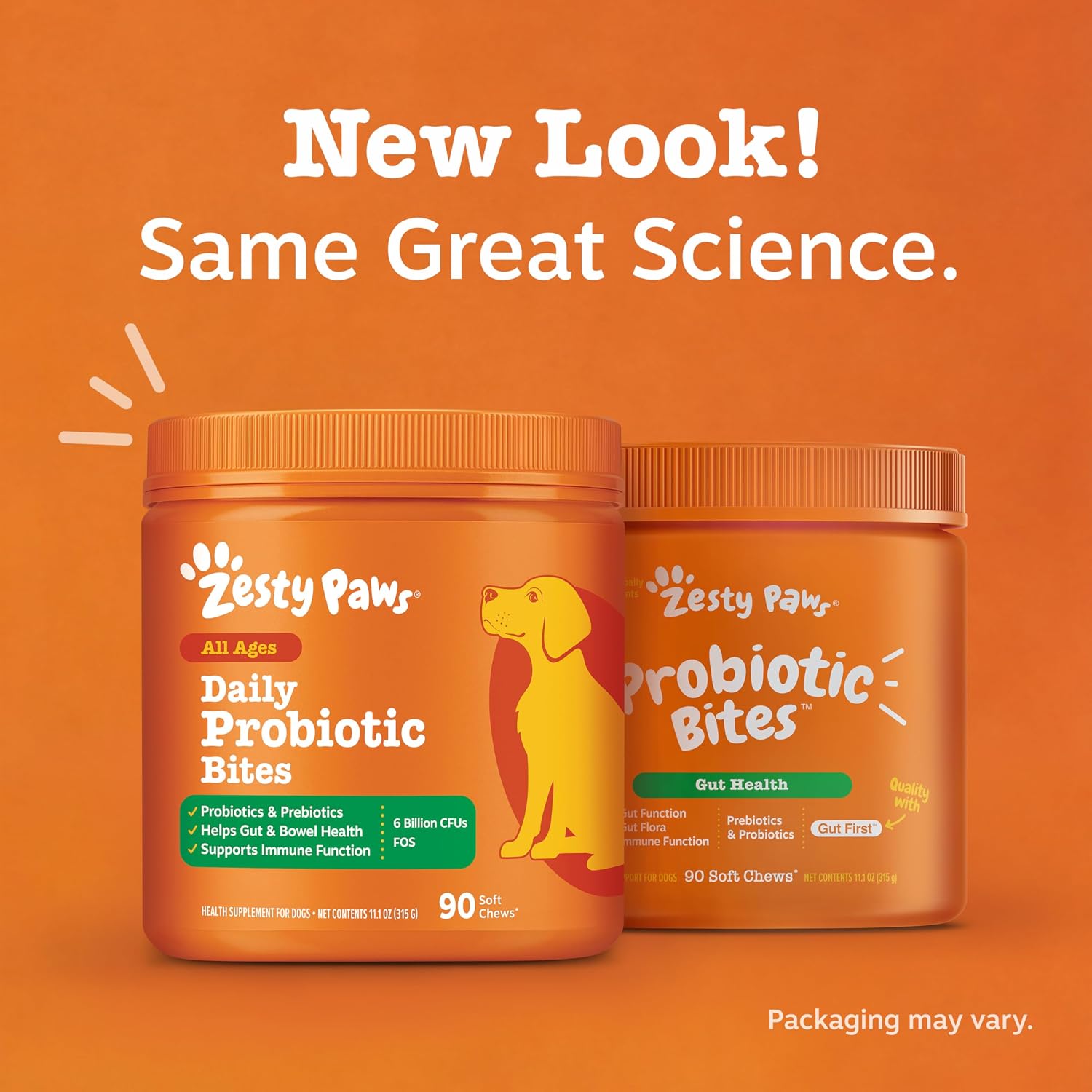 Zesty Paws Probiotics for Dogs - Digestive Enzymes for Gut Flora, Digestive Health, Diarrhea & Bowel Support - Clinically Studied DE111 - Dog Supplement Soft Chew for Pet Immune System - Pumpkin, 90ct