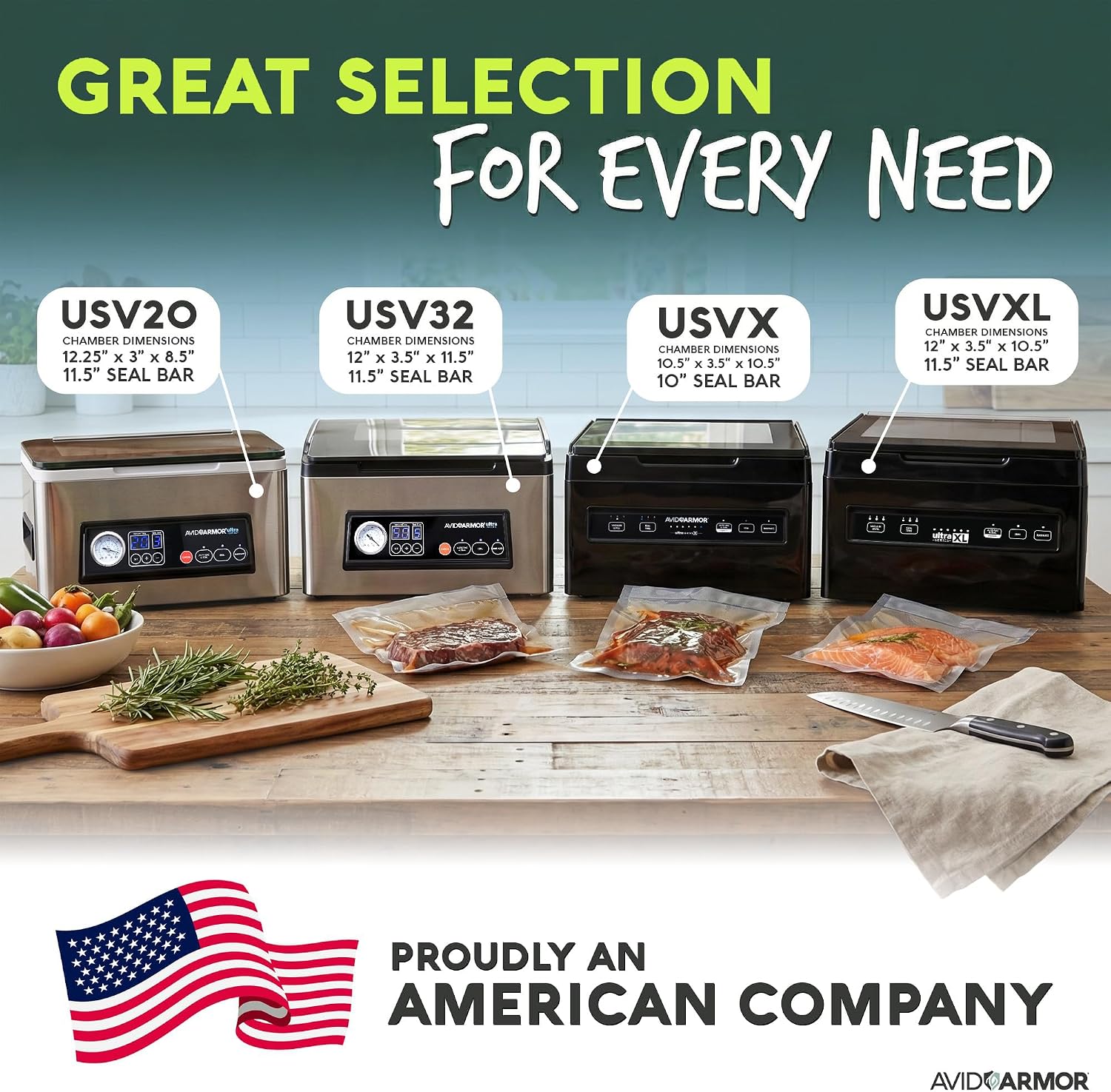 Avid Armor USV20 Chamber Vacuum Sealer Machine – High-Volume 11.5” Sealer