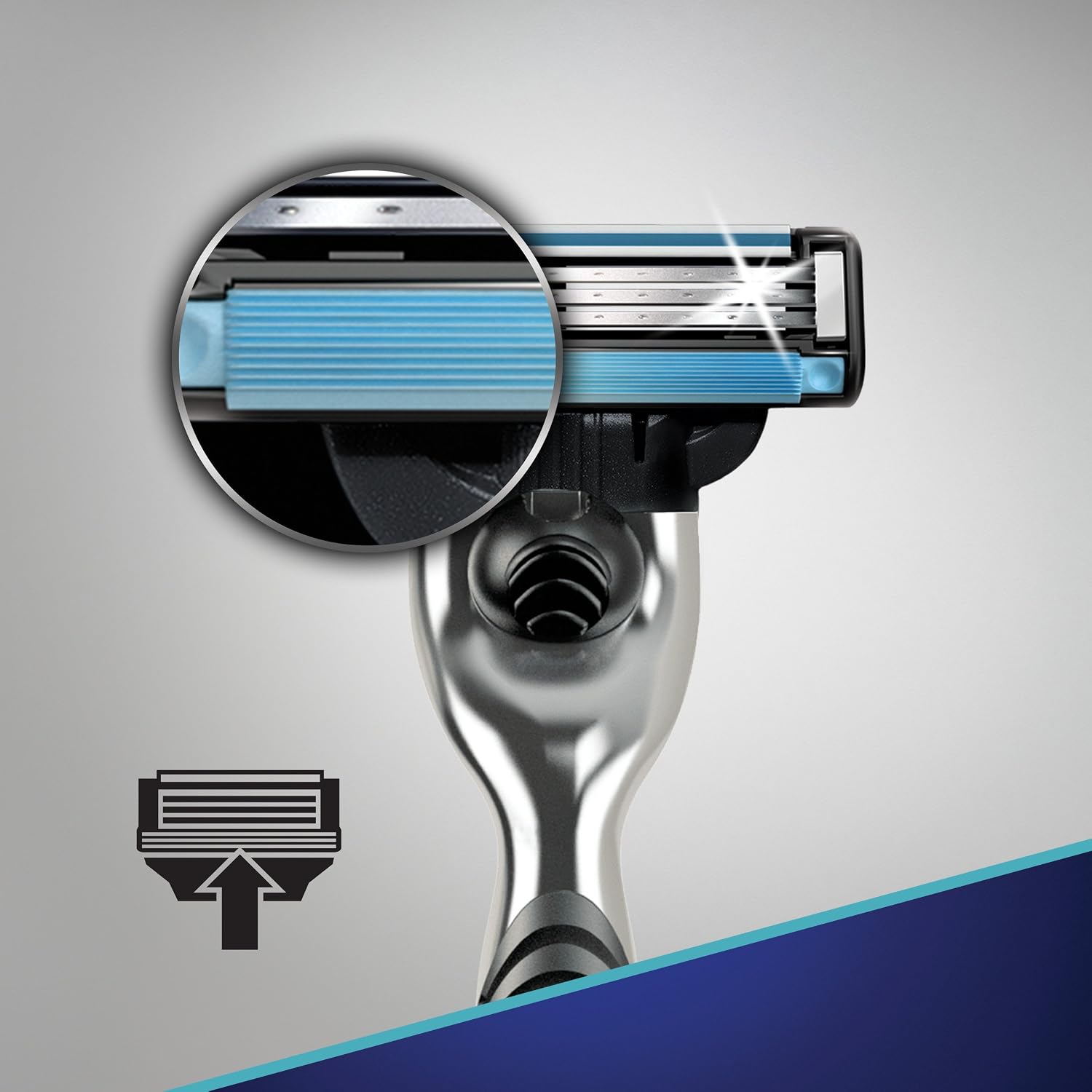 Gillette Mach3 Men's Razor, Handle & 1 Blade Refill