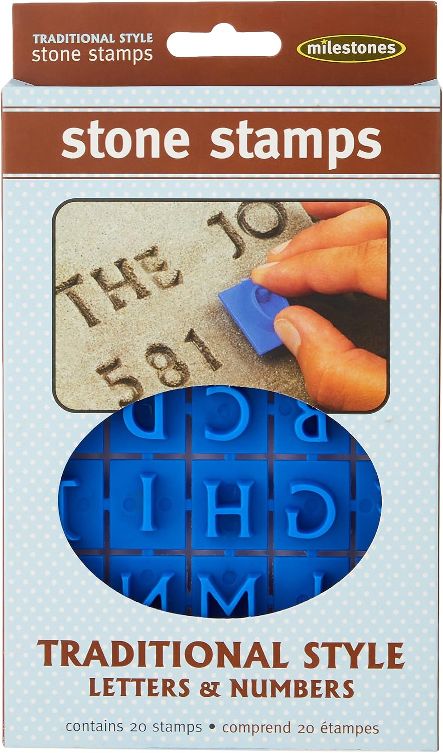 Midwest Products Traditional Letters and Numbers Stepping Stone Stamps (905-20510)