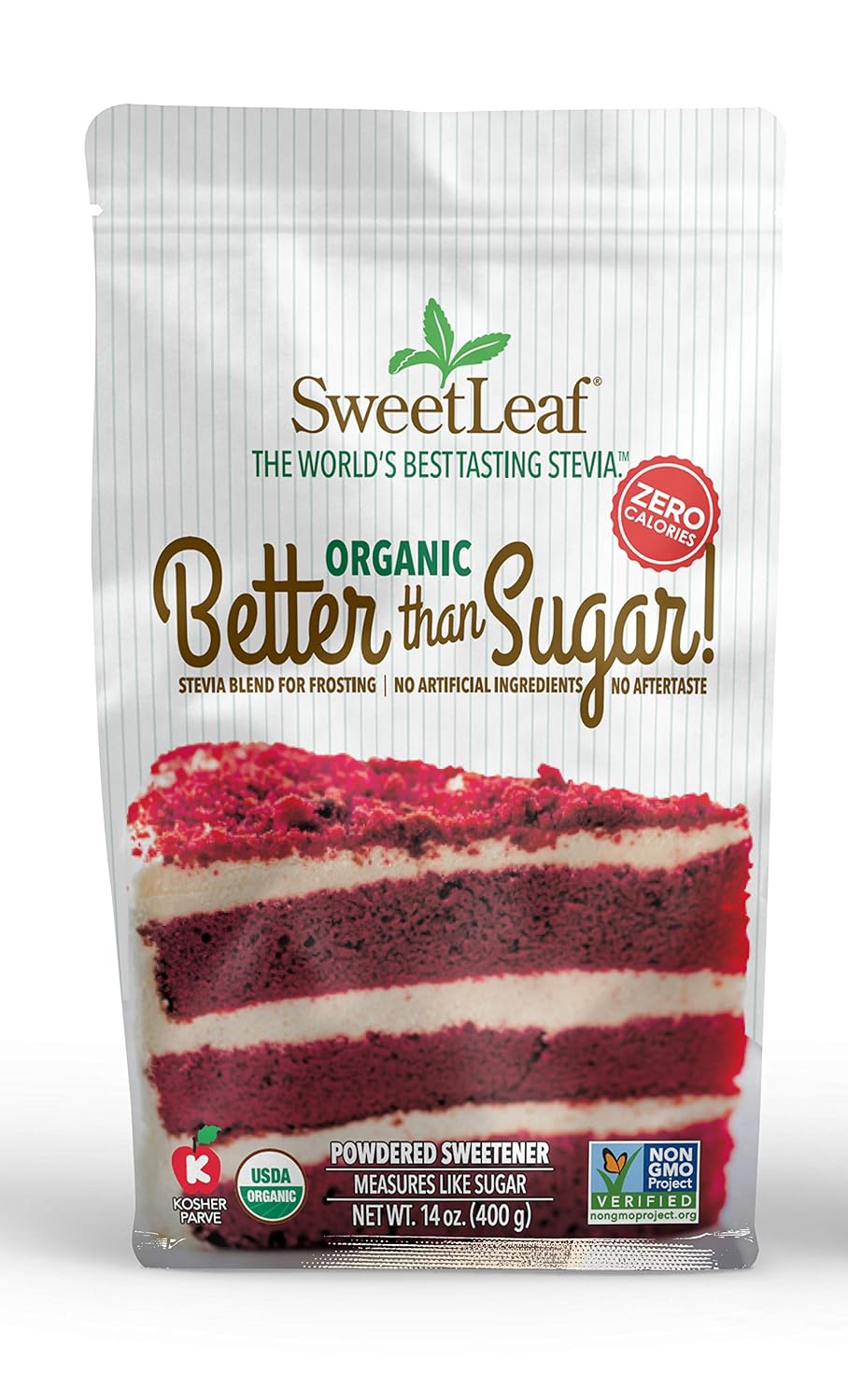 SweetLeaf Better Than Sugar Sweetener Alternative - 12.7 Oz | Powdered Sugar Substitute with Stevia & Erythritol, Use for Frosting, Baking, Coffee, Keto Friendly