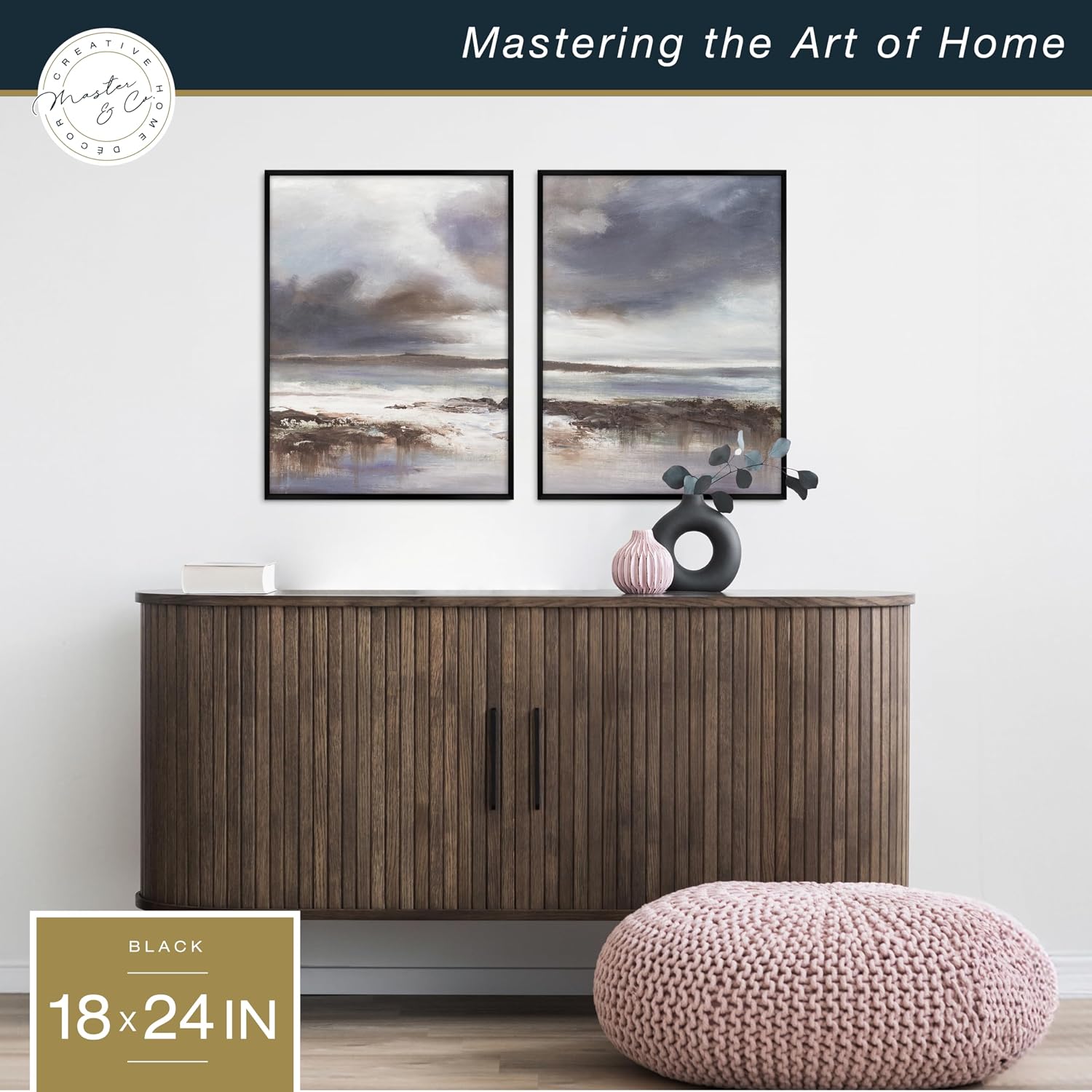 MCS Master & Co. Foundry Metal Picture Frame, 12x12 Matted to 8x8