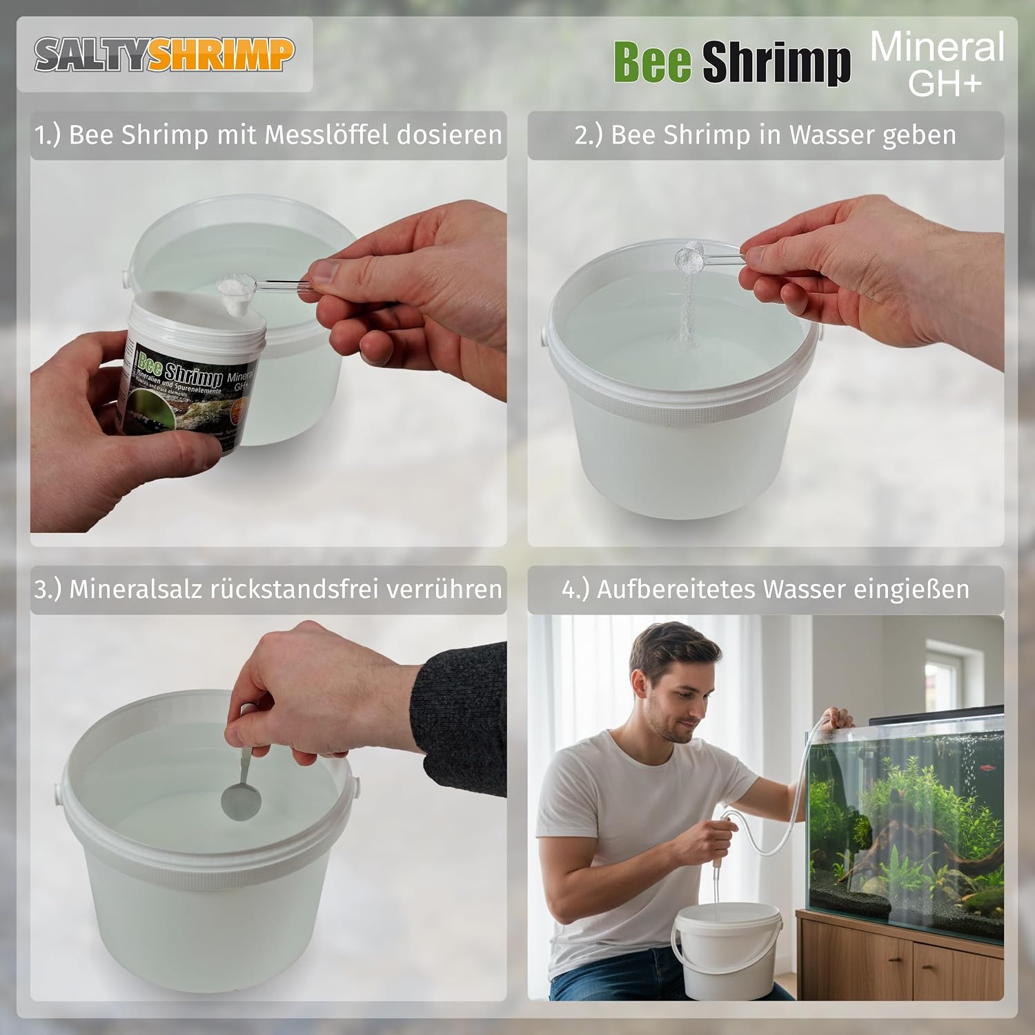 Salty Shrimp Bee Shrimp Mineral GH+ 230G