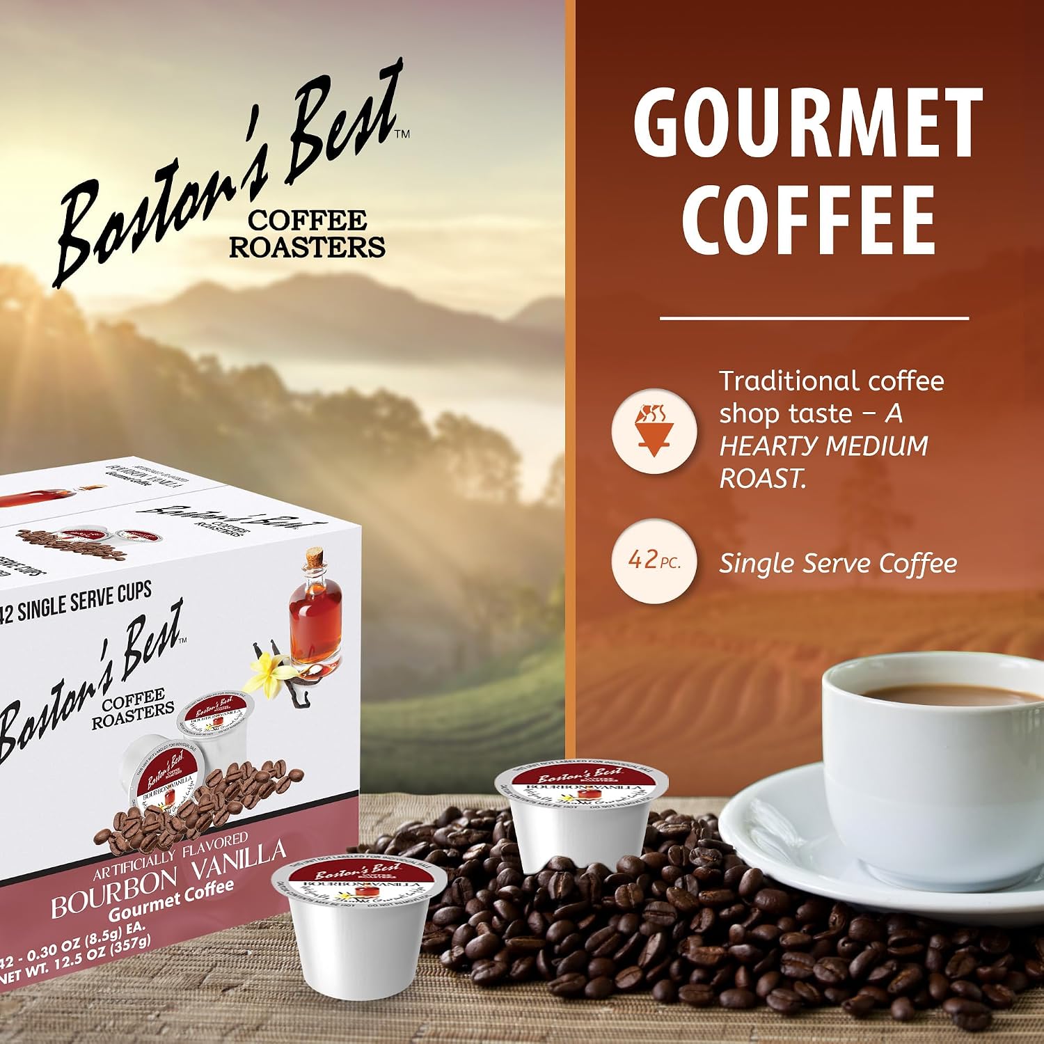 Boston’s Best - Aloha Coconut Flavored Delicious Gourmet Coffee Compatible with Keurig Coffee Maker, 1 Count (42 Single Serve Cups)