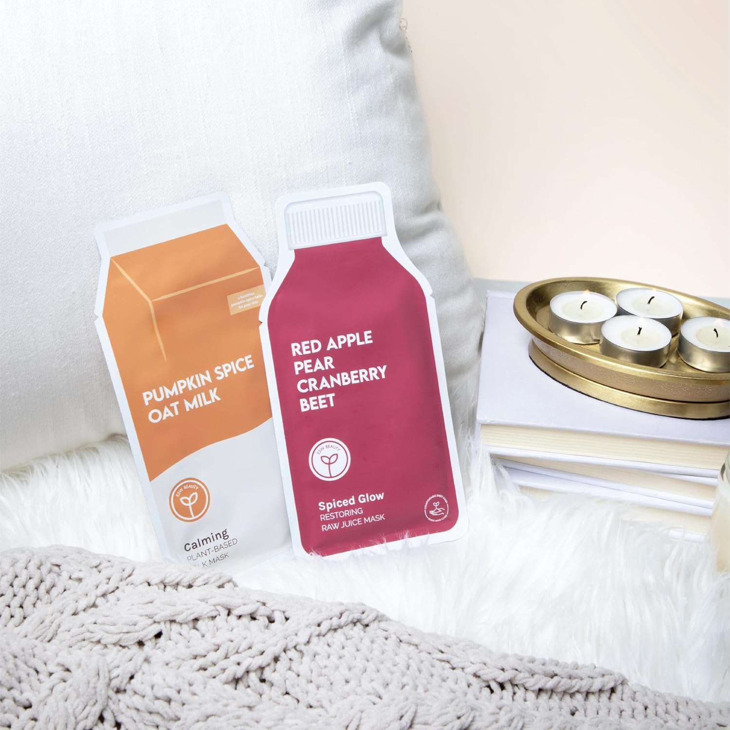 ESW Beauty Strawberries & Cream Soothing Face Mask, Korean Skin Care 1 Pack