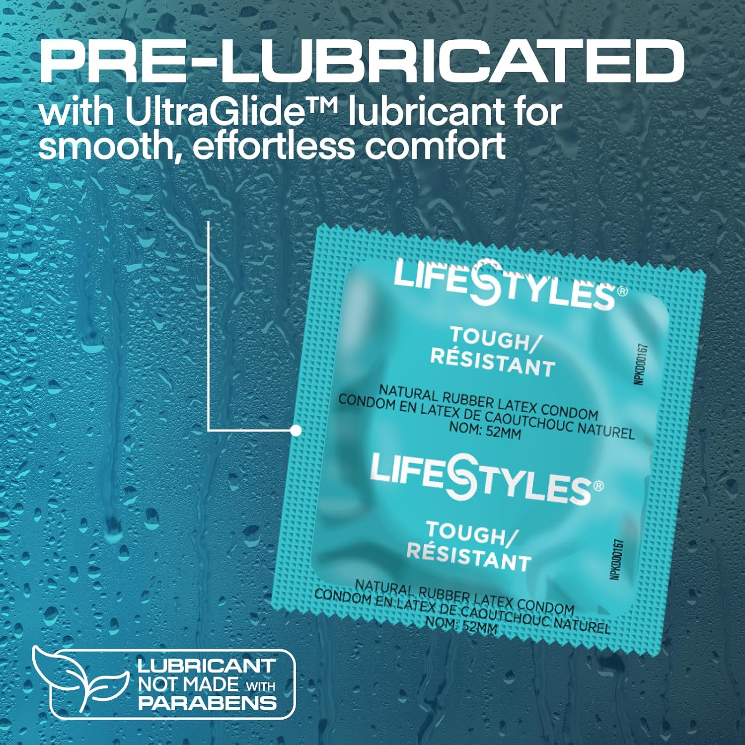 Lifestyles Tough Natural Rubber and Lubricated Latex Condoms Value Pack, 48 Count