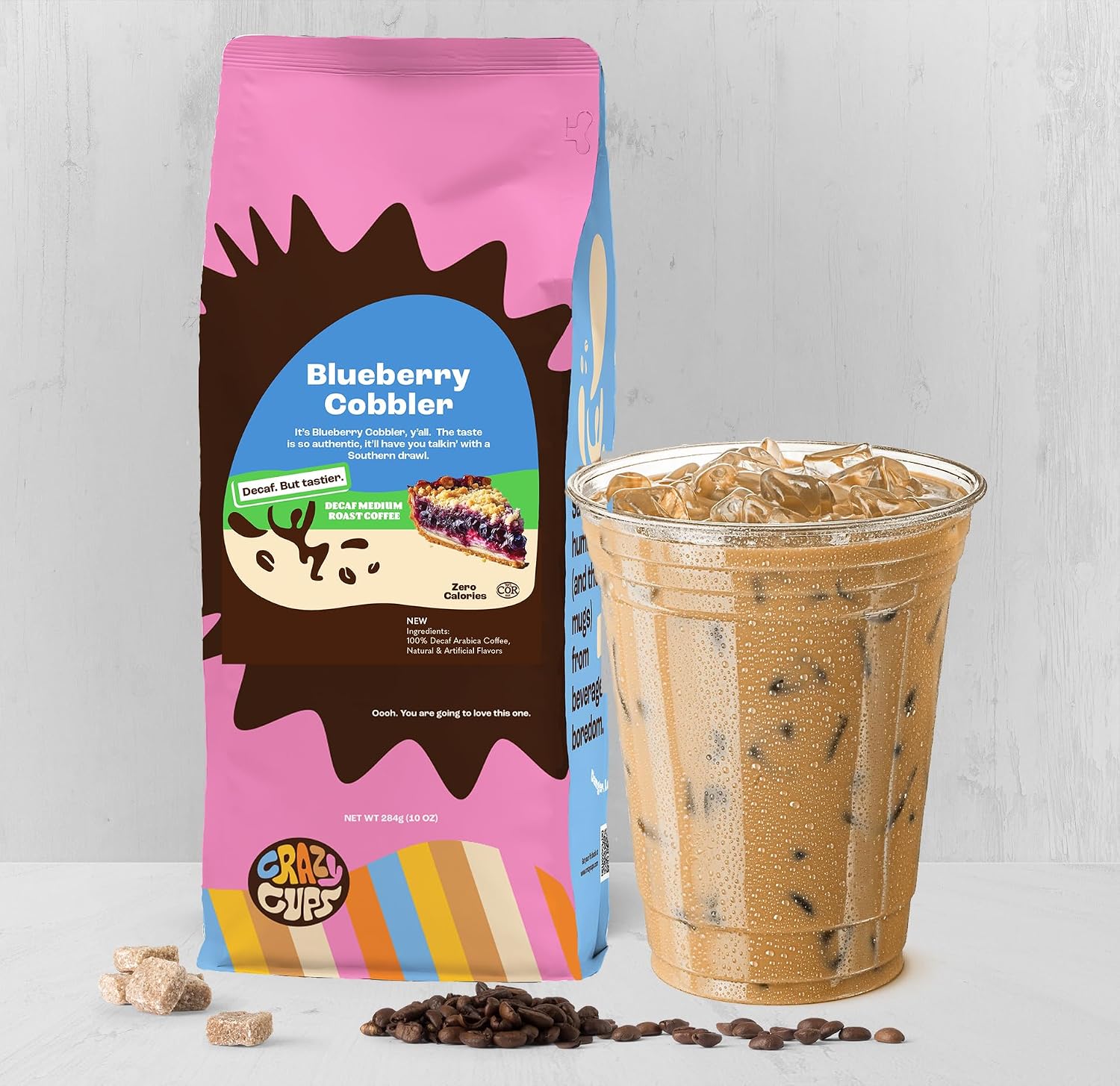 Crazy Cups Flavored Ground Coffee, Cinnamon French Toast, in 10 oz Bag, For Brewing Flavored Hot or Iced Coffee