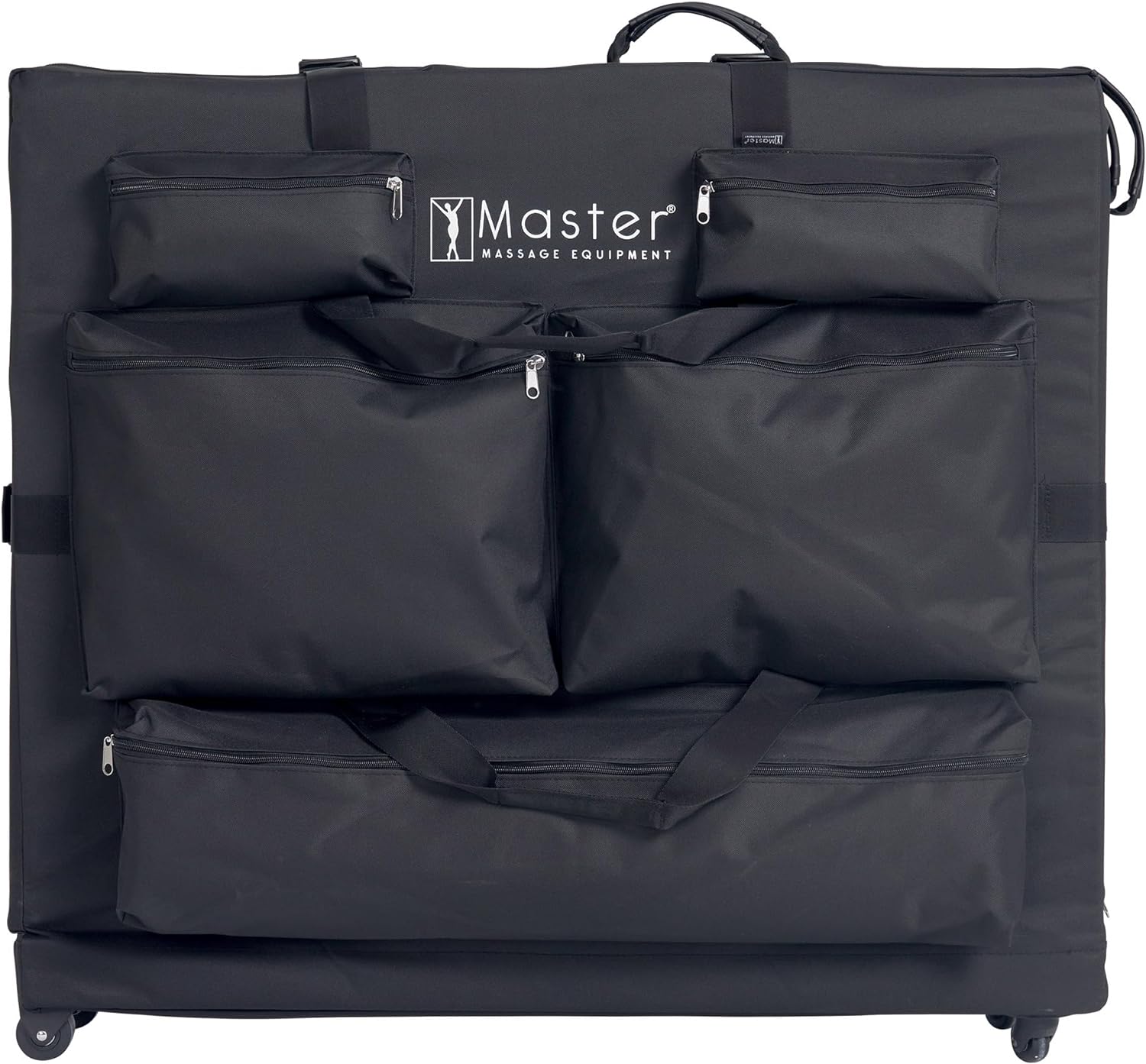 Master Massage Luggage Style Wheeled Massage Table Carrying Case 27” to 32” Width Folding Massage Table- Black