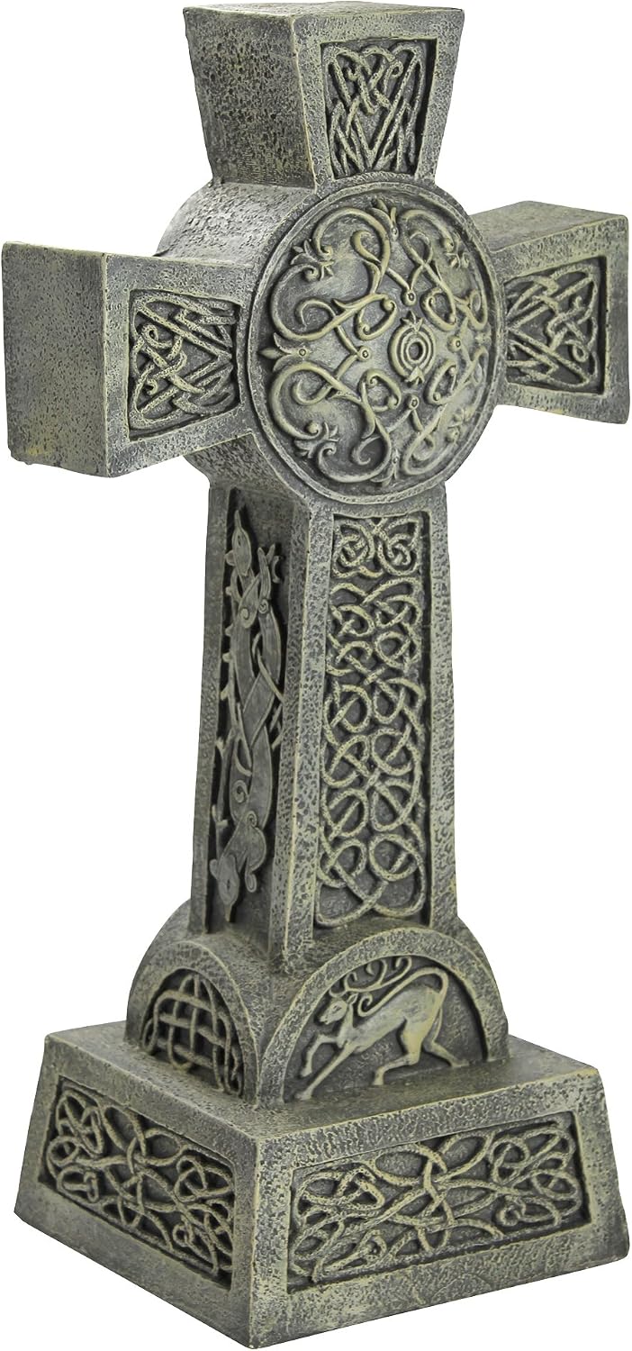 Design Toscano DB25692 Donegal Celtic High Irish Cross Memorial Statue, Single