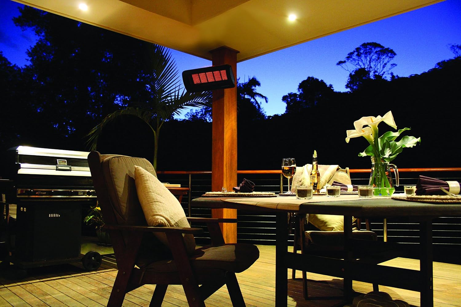 Bromic Tungsten Smart Heat 12000W Gas Patio Heater - Propane Gas (LPG), 500 Series, 110V, Black Finish - BH0210004-1