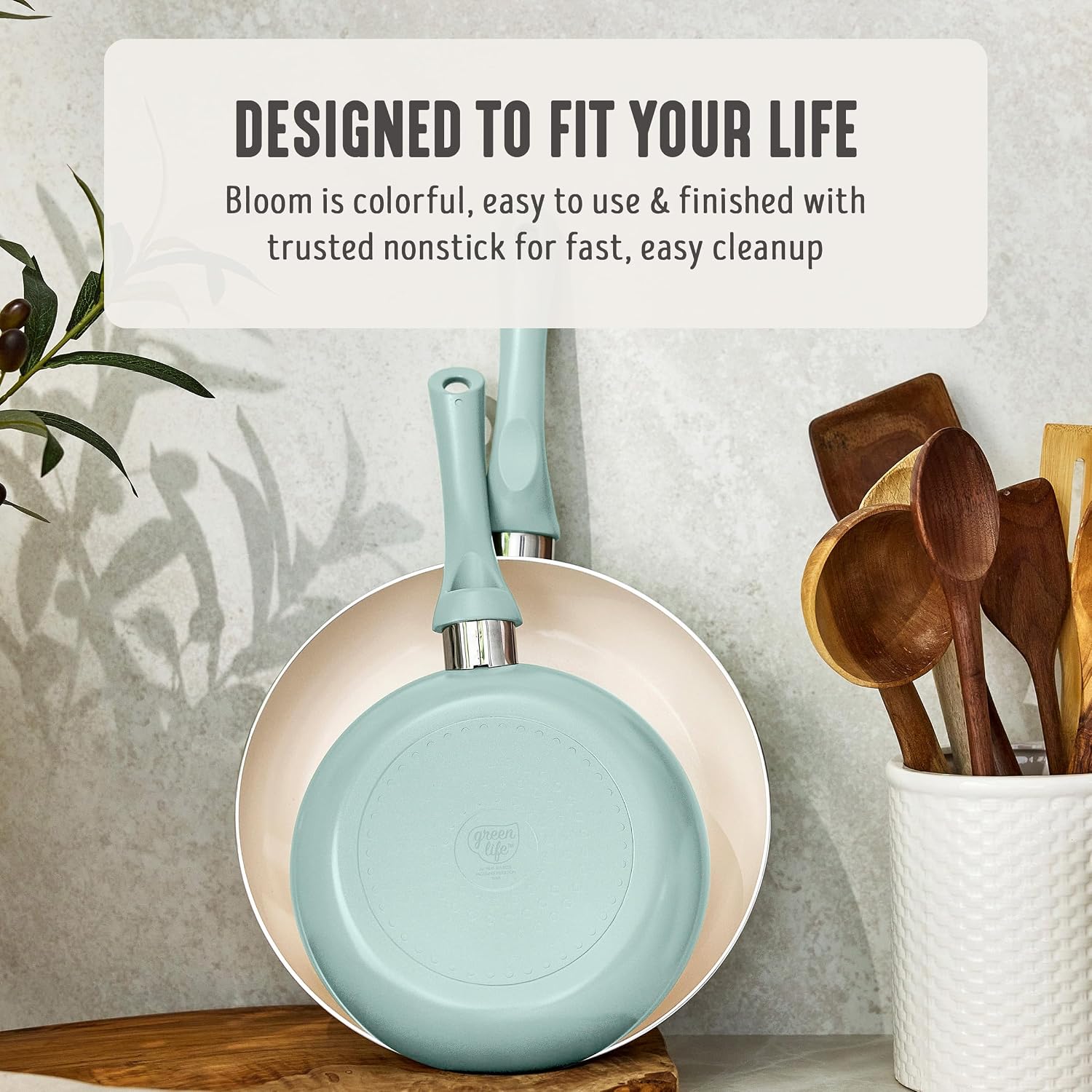 GreenLife 2 Piece (7” & 10”) Ceramic Nonstick Frying Pan Set, Turquoise | PFAS-Free Nonstick Coating, Family Skillet Set, Egg Pan, Omelet Pan, Stay-Cool Handles, Dishwasher & Oven Safe up to 350F