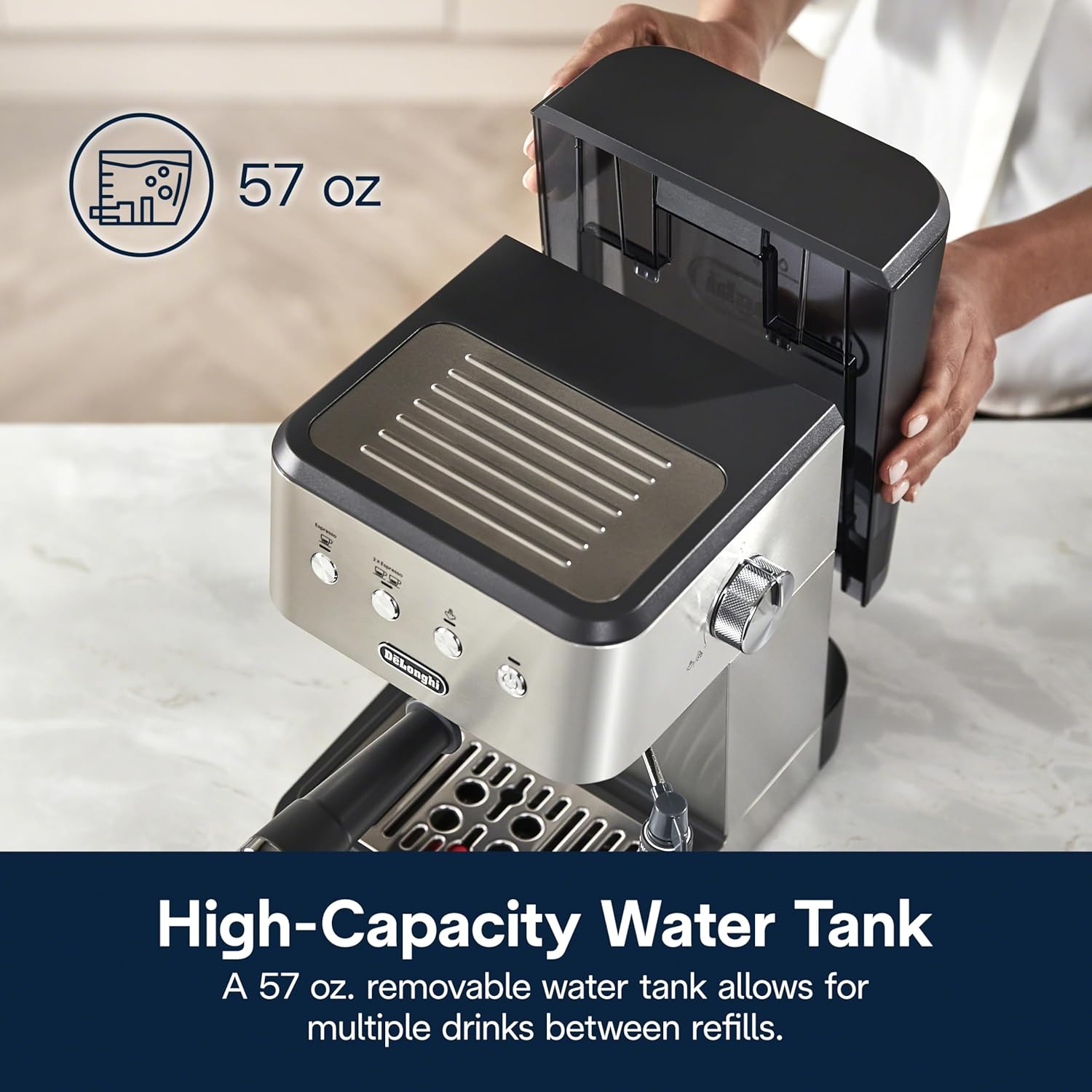 De'Longhi Stilosa Compact Manual Espresso Machine, Manual Milk Frother