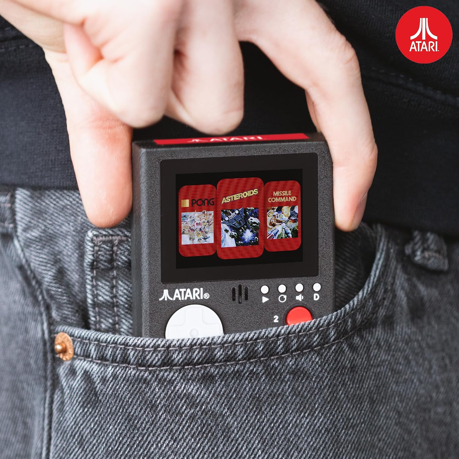 Mini Retro Games Console, 150 in-Built Games, 8-Bit Retro Gaming Handheld Console, 1.8” Full Colour LCD Screen Pocket Console, Immersive Sound Games Console - ThumbsUp!