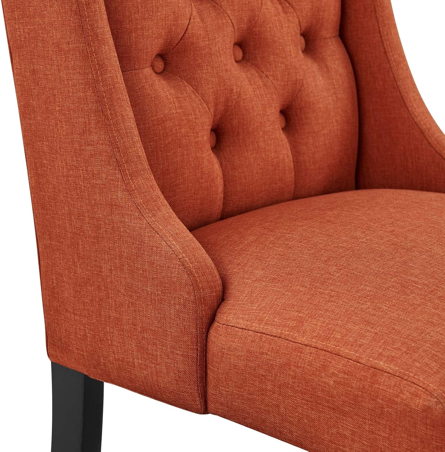 Modway Baronet Modern Tufted Upholstered Fabric Parsons Kitchen and Dining Room Chair in Beige