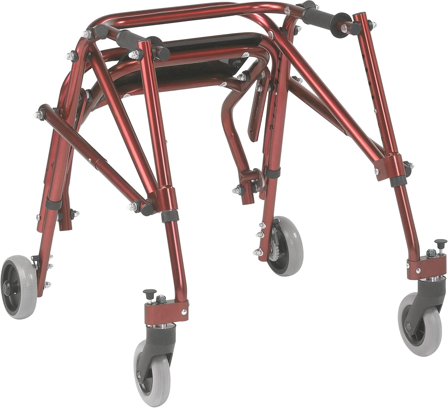 Inspired by Drive Nimbo 2G Posterior Walker with Seat, Wizard Purple, Small | Lightweight Posterior Walker with Padded Seat Lets Users Rest and Move Safely with Adjustable, Sturdy Support