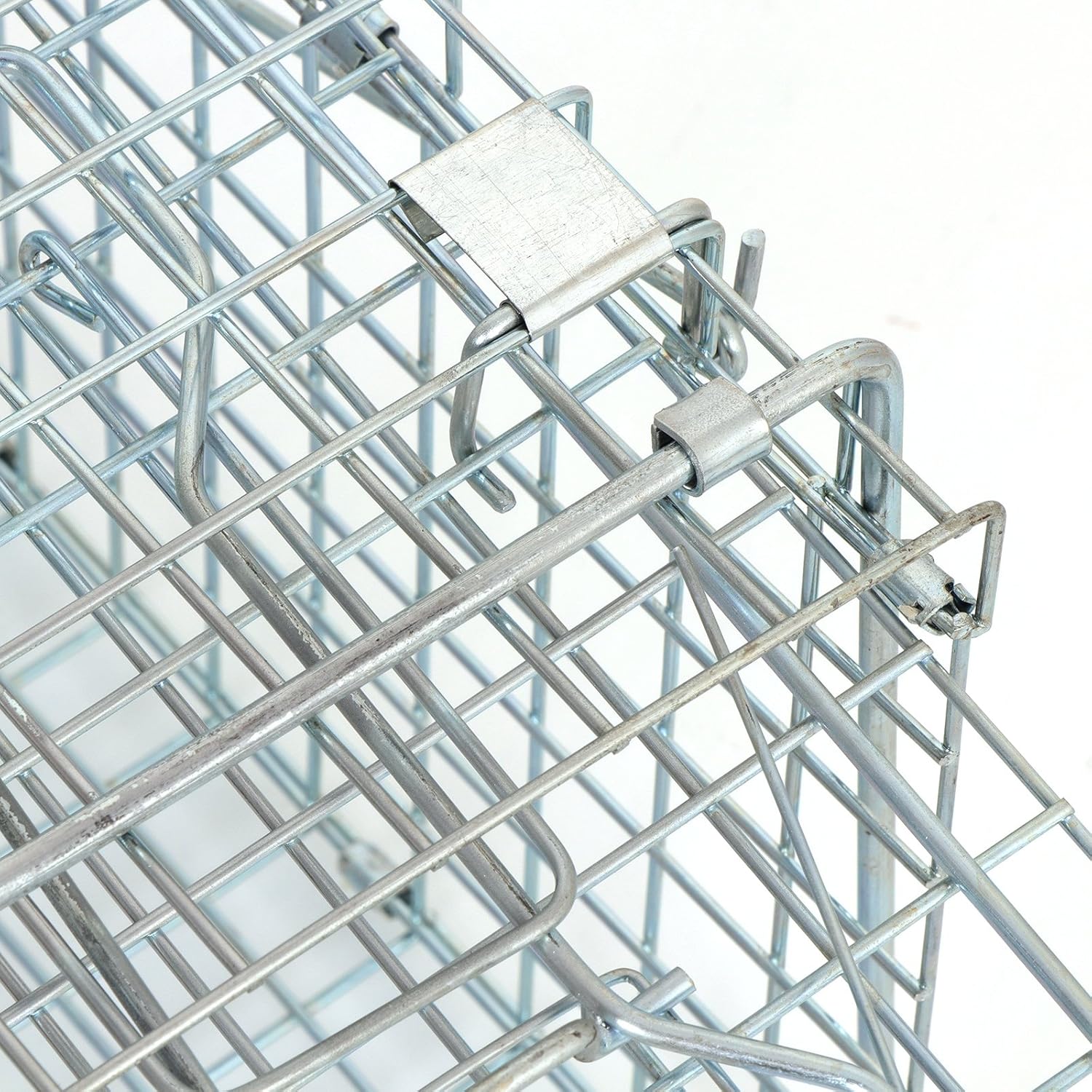 24" x 7.5" x 8" Small Live Animal Trap Steel Cage Catch and Release One Door Humane Rodent Cage Trap for Little Rabbits/Stray Cats/Squirrel/Skunk/Mink/Opossum Outdoor Animals