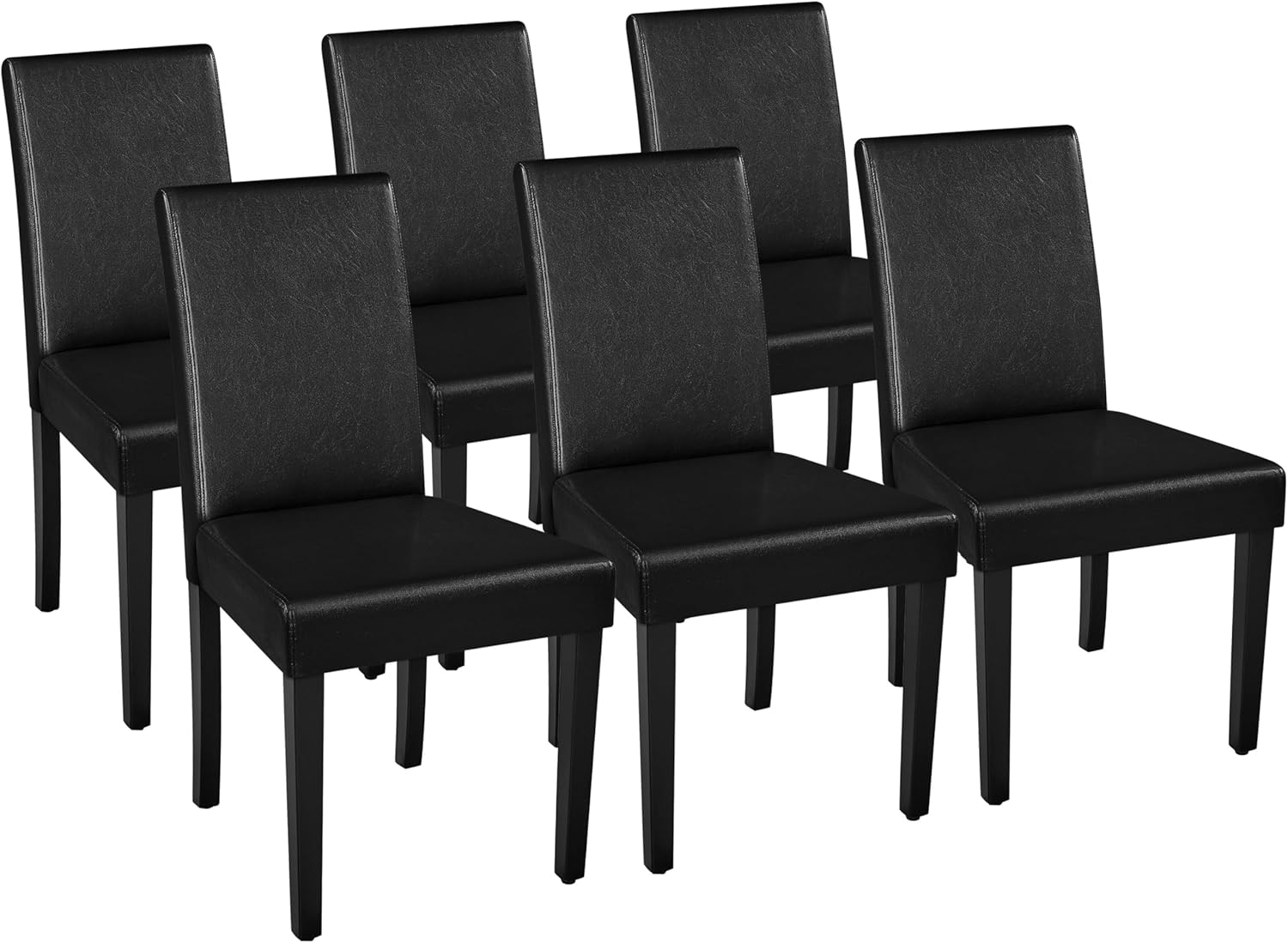 Yaheetech Dining Chairs Set of 4 Upholstered Kitchen Chairs Black