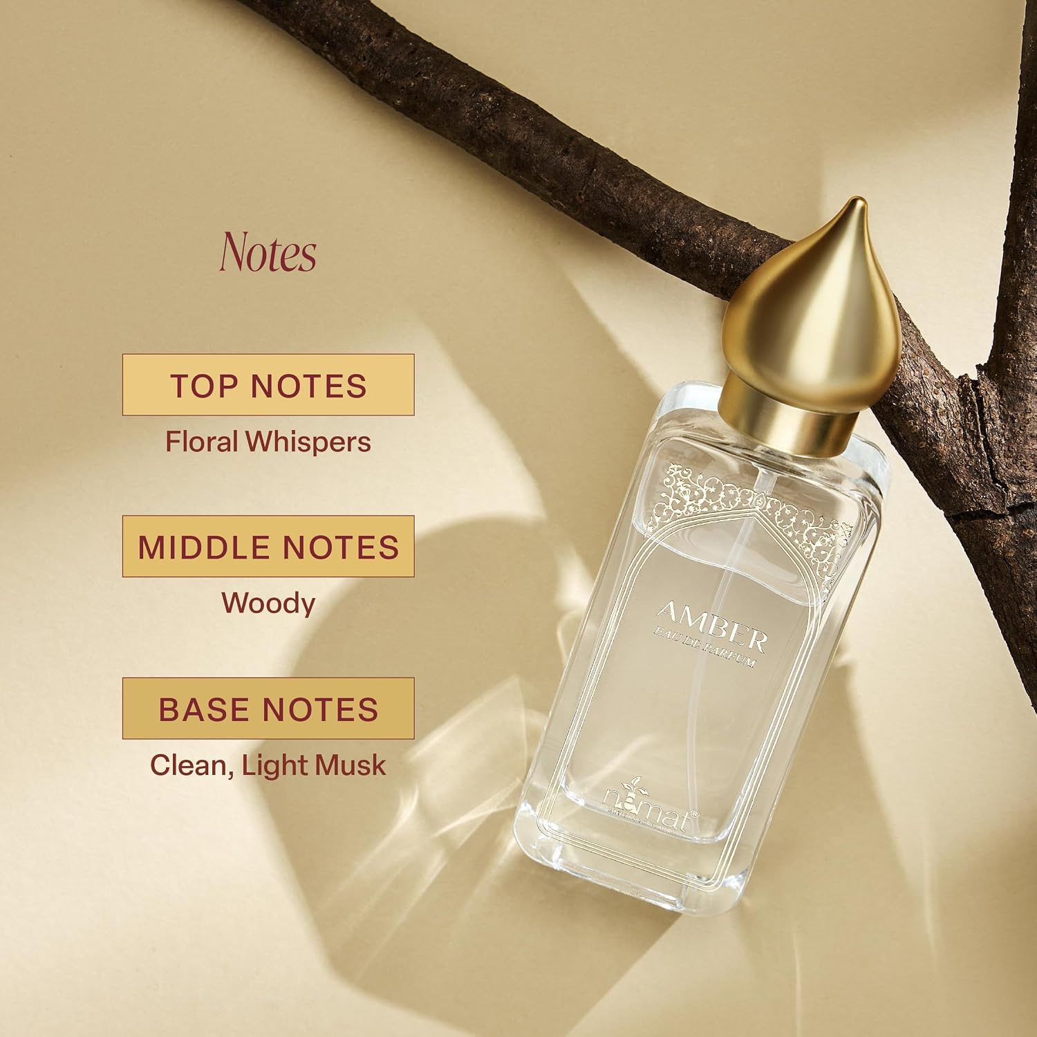 Nemat Amber Eau de Parfum Spray, 50 ml | Eau de Parfum, Long Lasting, Fine Mist Spray, Unisex, 50 ml Bottle