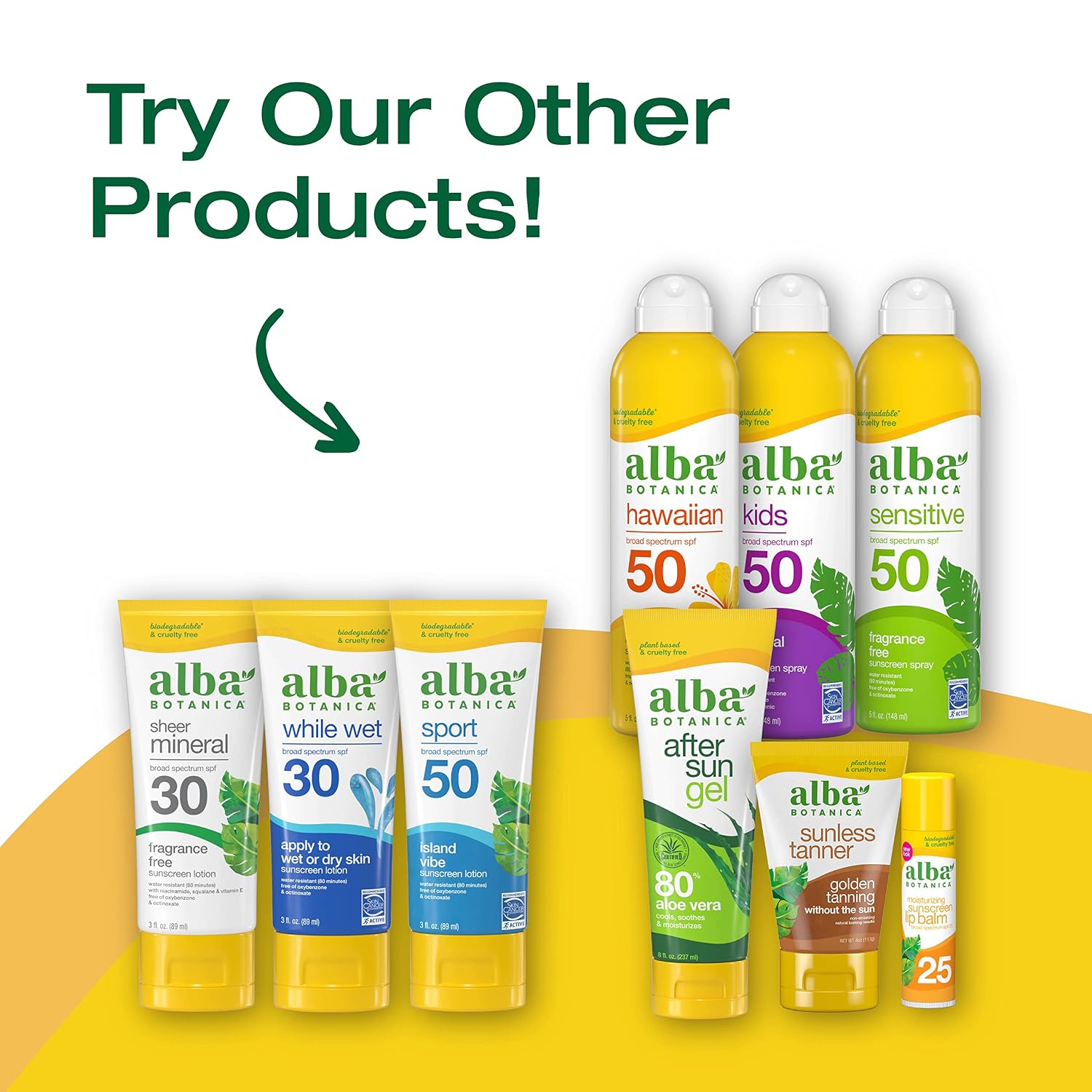 Alba Botanica Sport Sunscreen Spray for Face and Body, SPF 50, 5 fl oz Bottle